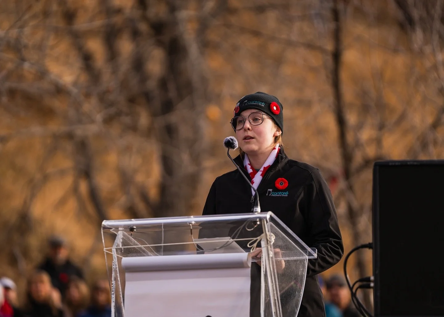 Congratulations to Cantando Choral Scholar JUDITH HORTON for her moving reading of THE DAWN OF VICTORY by Mai Redding. Judith joins a  long list of singers who have inspired us at the @field_of_crosses during the 11 Days of Remembrance