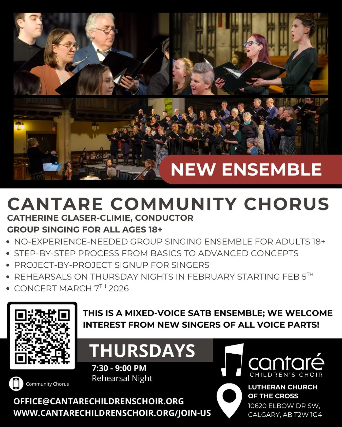 JOIN CANTARE COMMUNITY CHORUS IN FEBRUARY - Registration link in bio!

Cantare Community Chorus is a &ldquo;No Experience Needed&rdquo; community choir that welcomes those who love to sing but may not have formal training or extensive choral experien