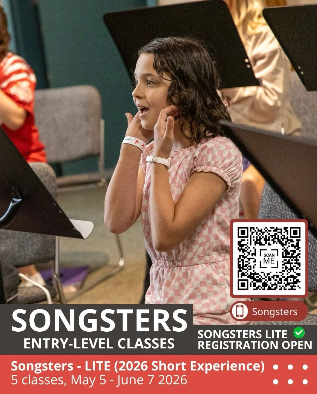 Looking to join Cantare Children&rsquo;s Choir next season? SONGSTERS CLASSES are your first step to building essential skills before placement in a performing ensemble the following season (2026-2027)

Our 60 minute classes nurture a love of singing