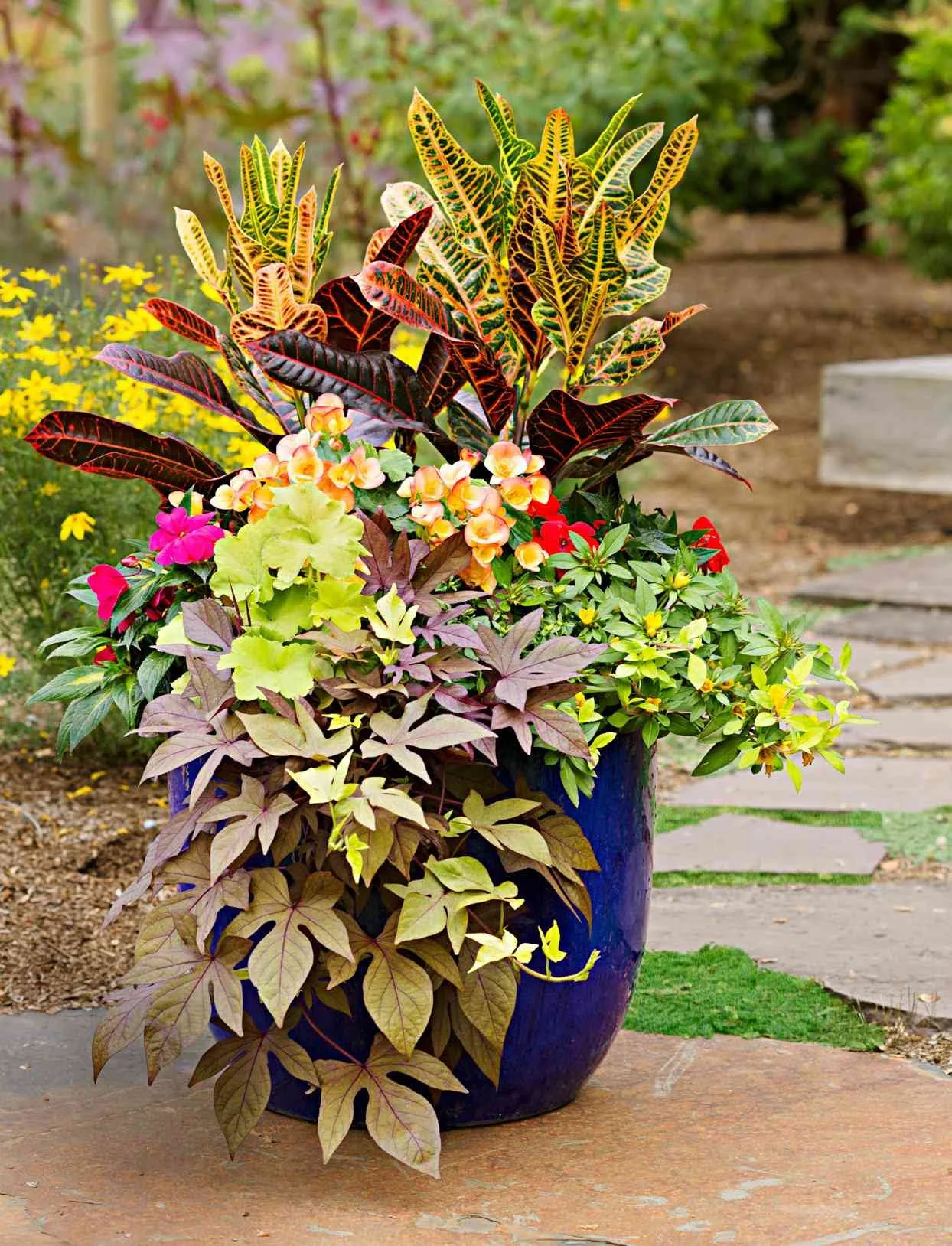 15" Square Planter Shade Mix