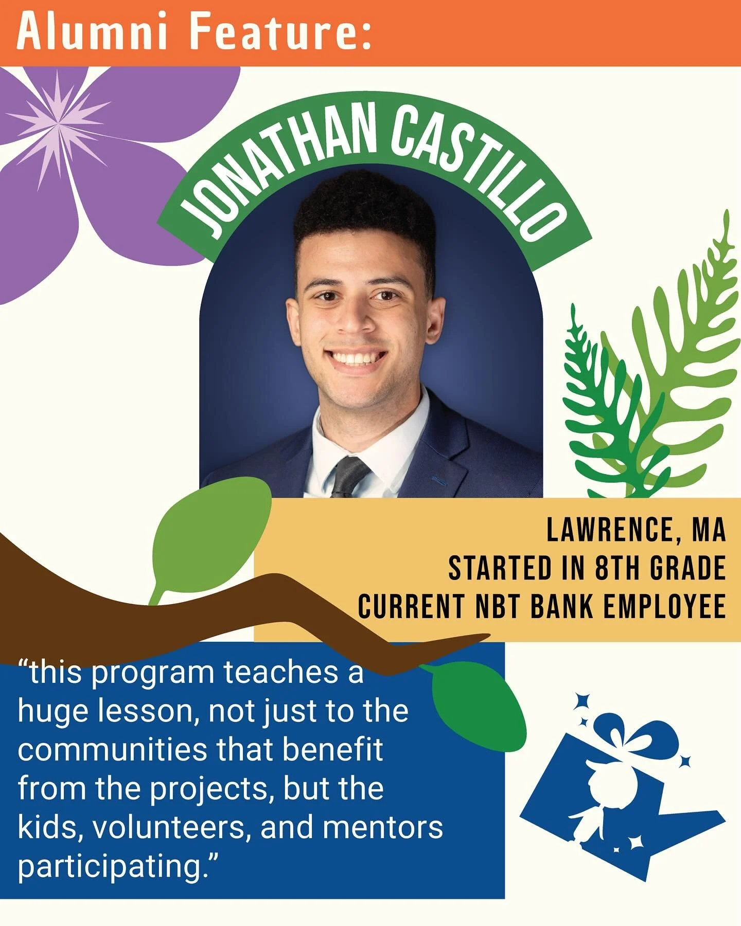 Grown from a Seed: Jonathan Castillo
Jonathan started with Aaron’s Presents in 8th grade — one small project that taught him the power of empathy.
Nine years later, he’s helping others grow through his work in economics and data.
&l