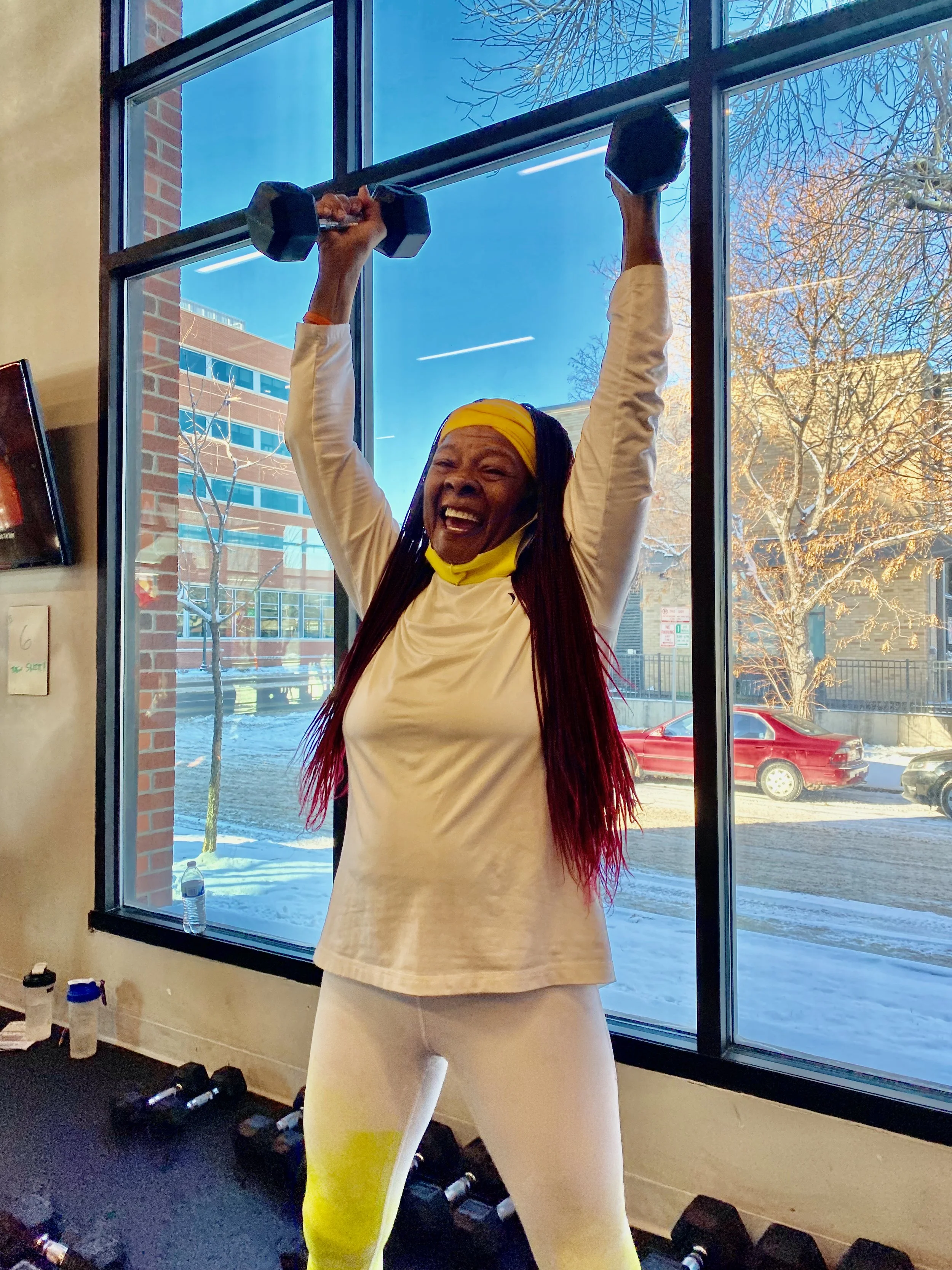 Miss May Rocking the Overhead Press