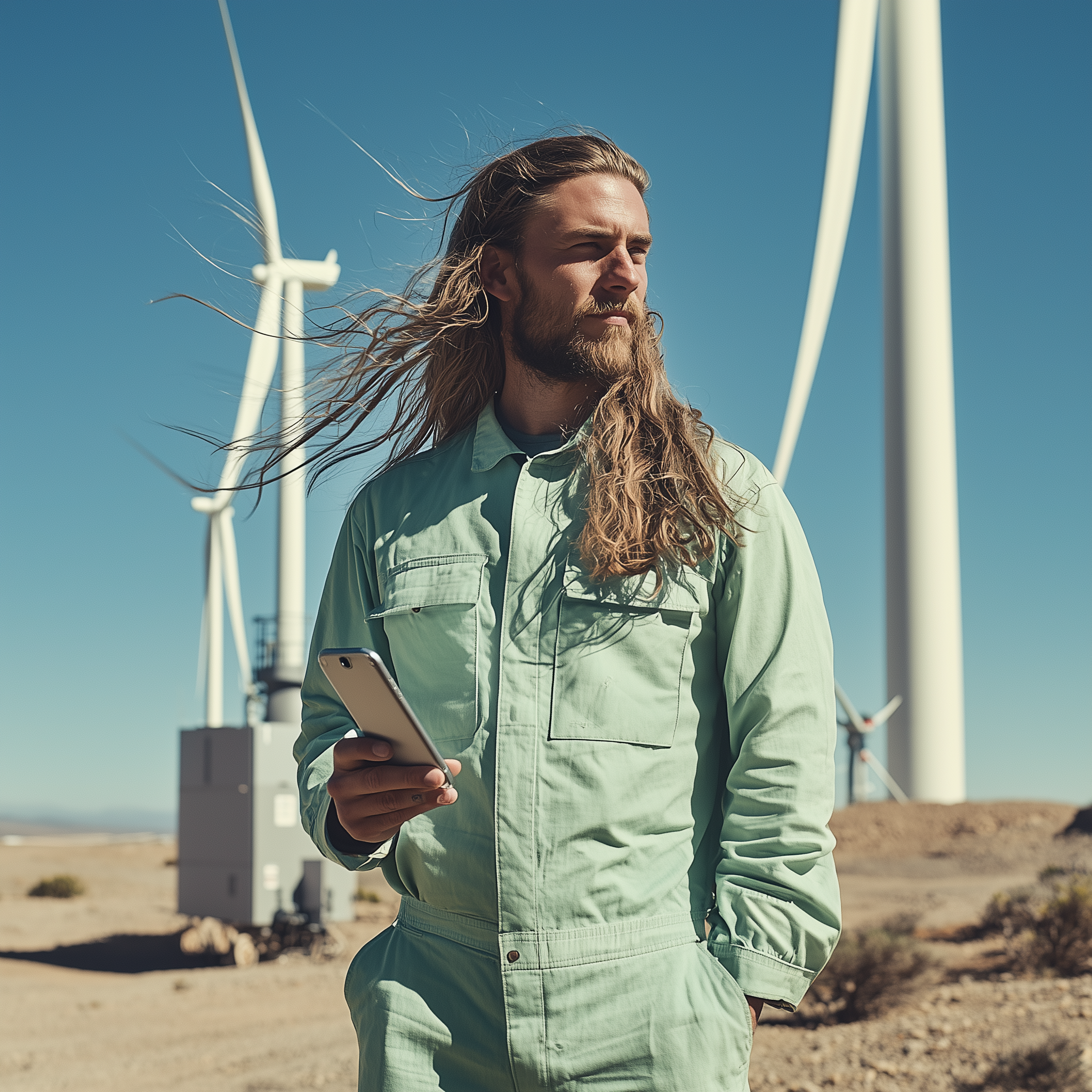 laura130493_a_man_with_long_flowing_hair_weaing_a_pale_mint_gre_e0b73b7d-62cb-464f-b823-c34ac3754cc6.png