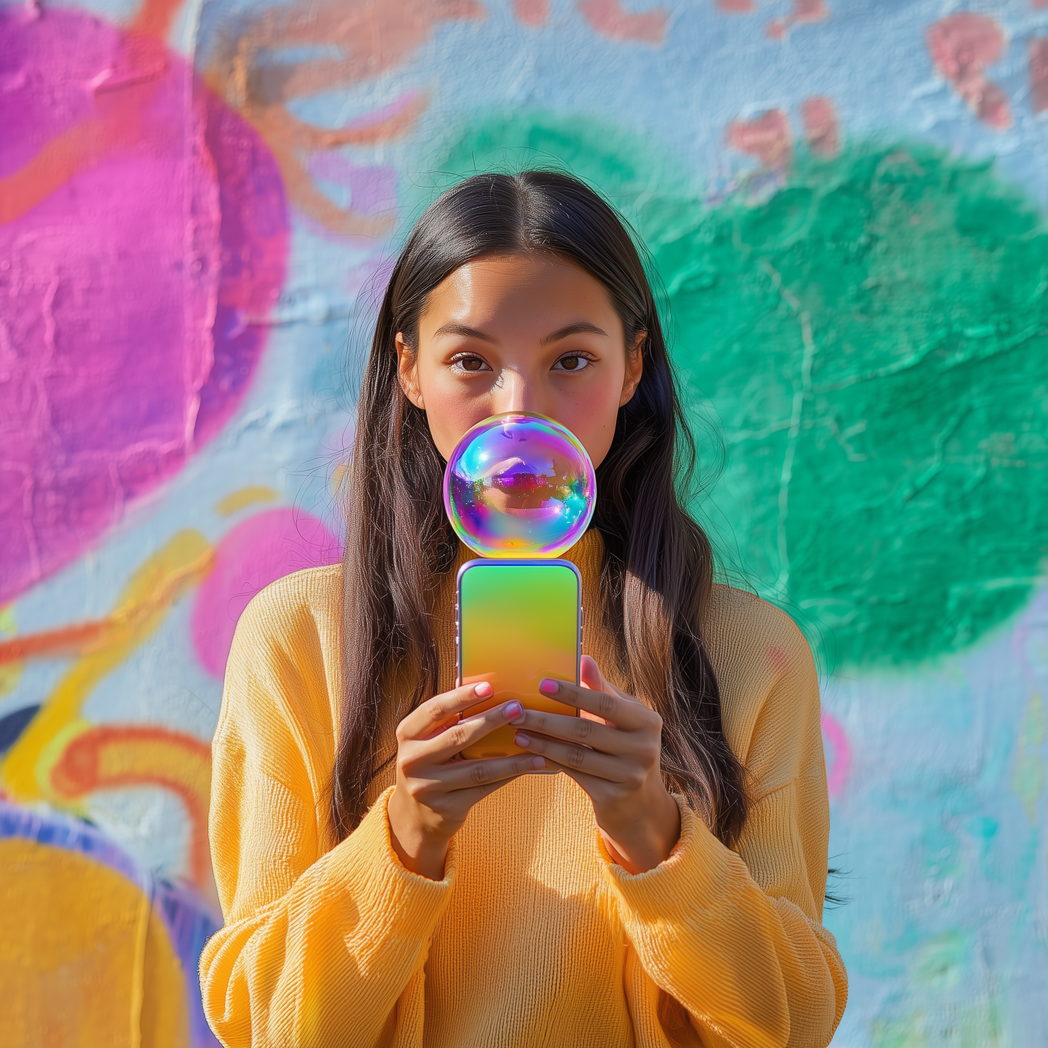 laura130493_woman_blowing_an_iridescent_bubble_gum_bubble_looki_91e9e1c2-72e9-4809-be45-18f1d30a9b03.png