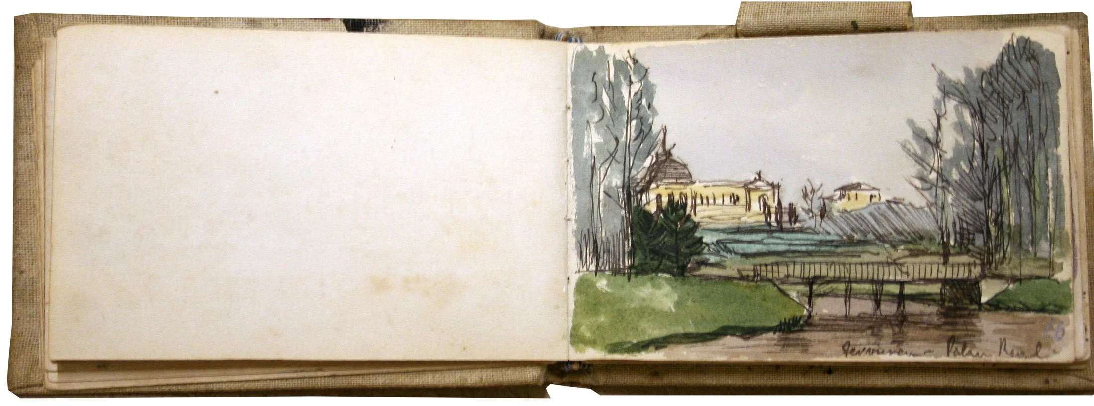 Page from travel diary Brussels 1910.