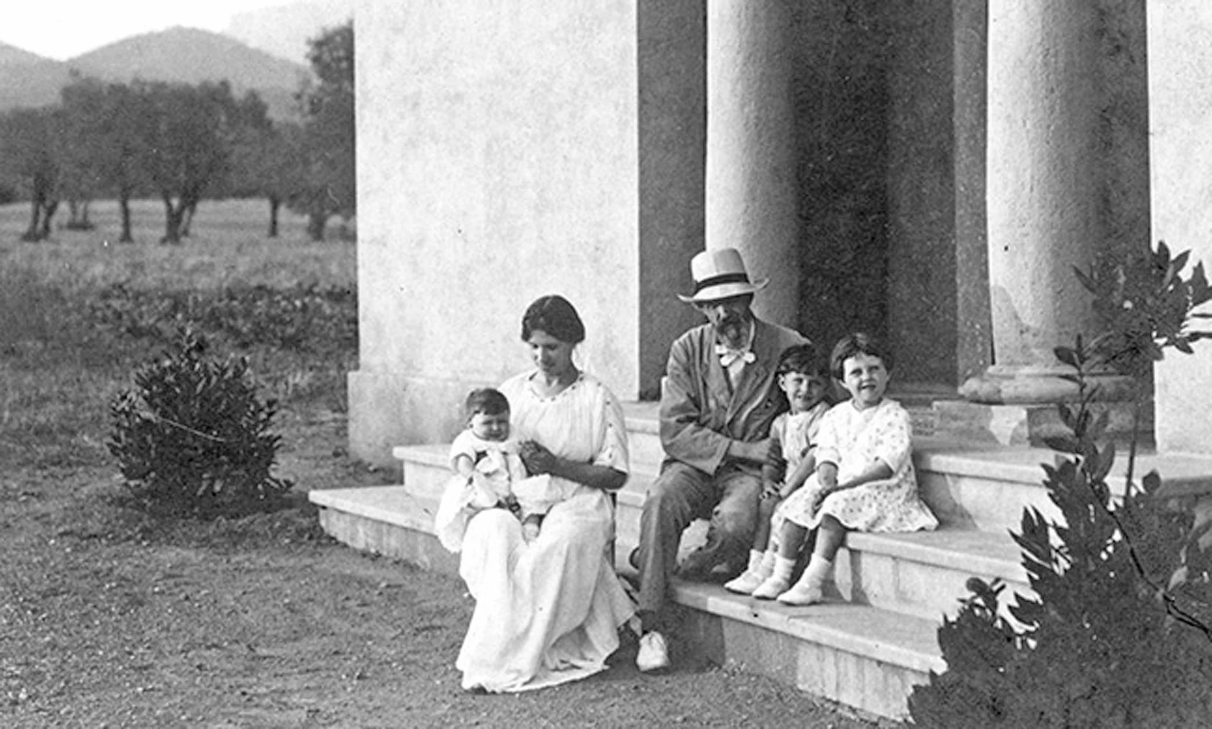 The family at the house designed by Joaquín Torres-García in Terrassa, Spain c.1915.