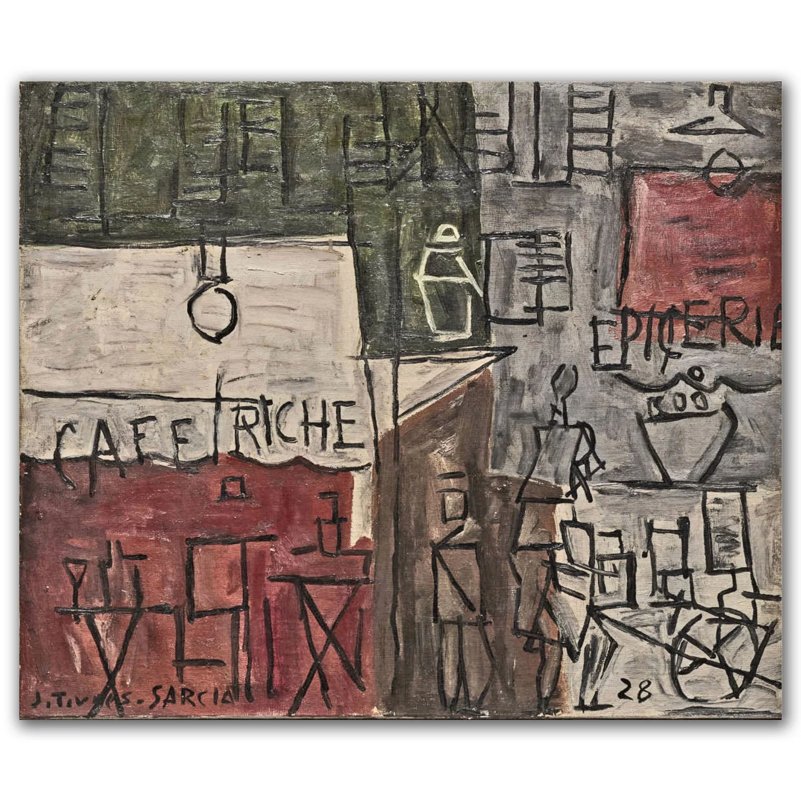 Café Riche- Paris, 1928, Dallas Museum of Art, Texas. 