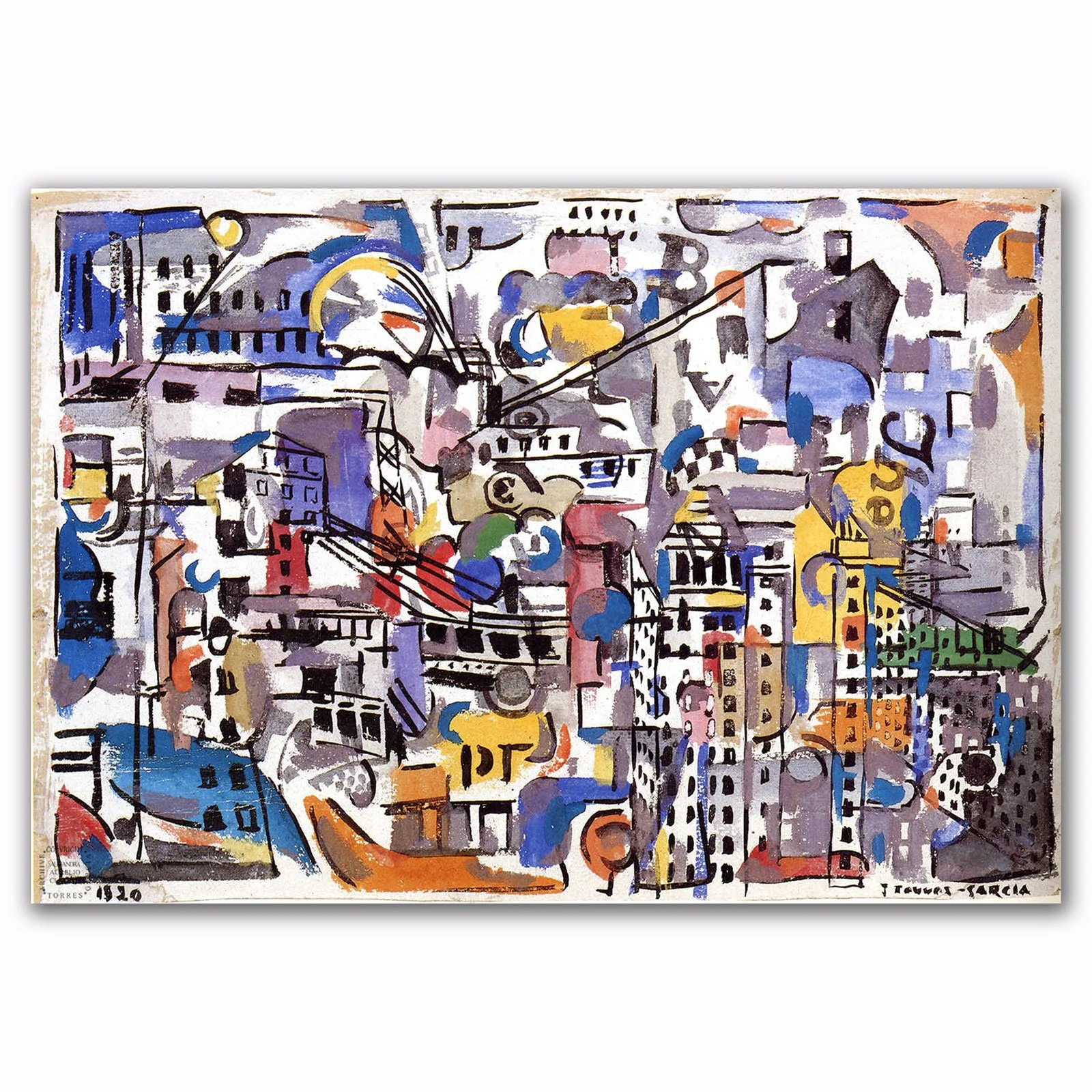 New York City: Bird's Eye View, 1920, Yale University Art Gallery, Connecticut.