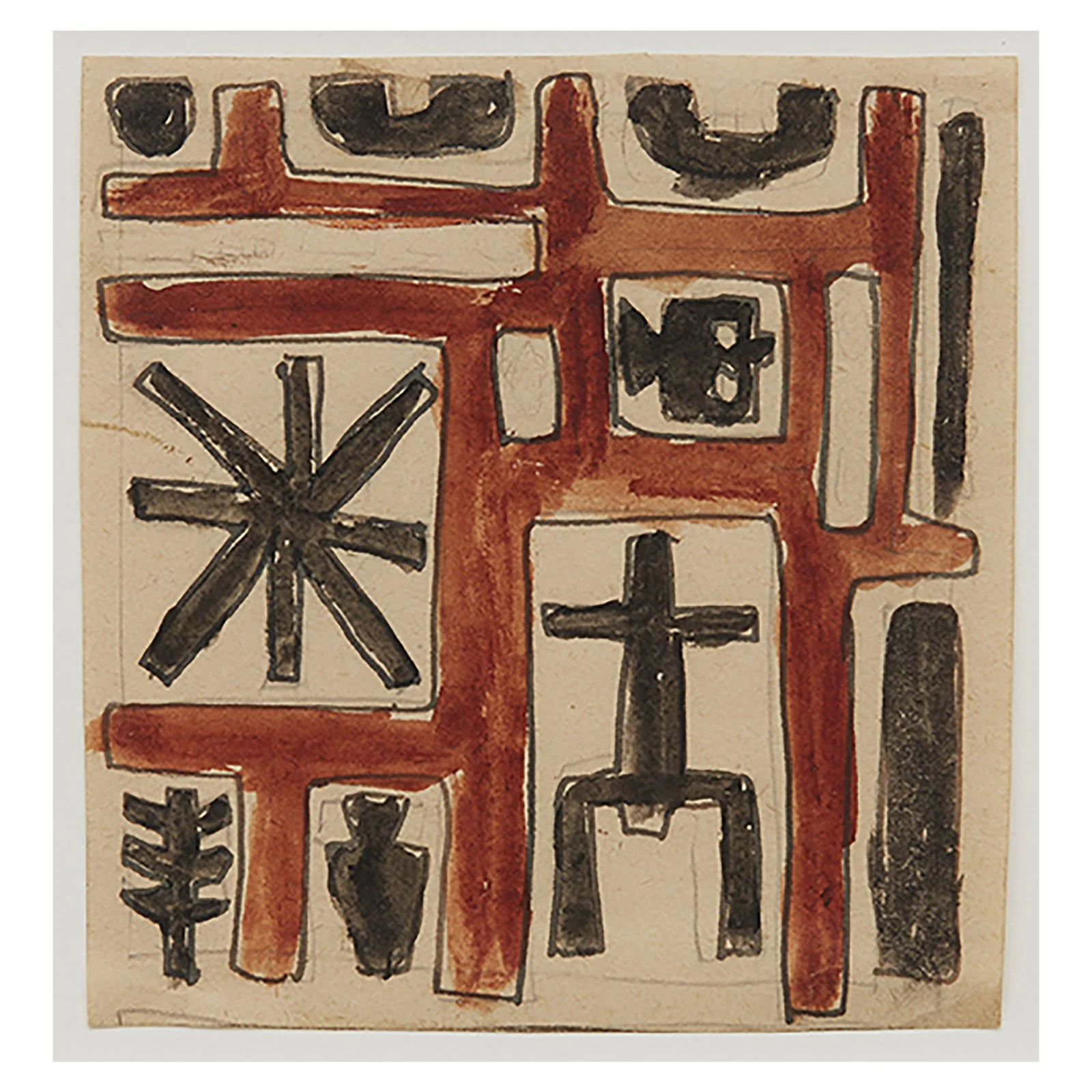 Study or a variation of the painting Constructive Elements of Nature, 1937.