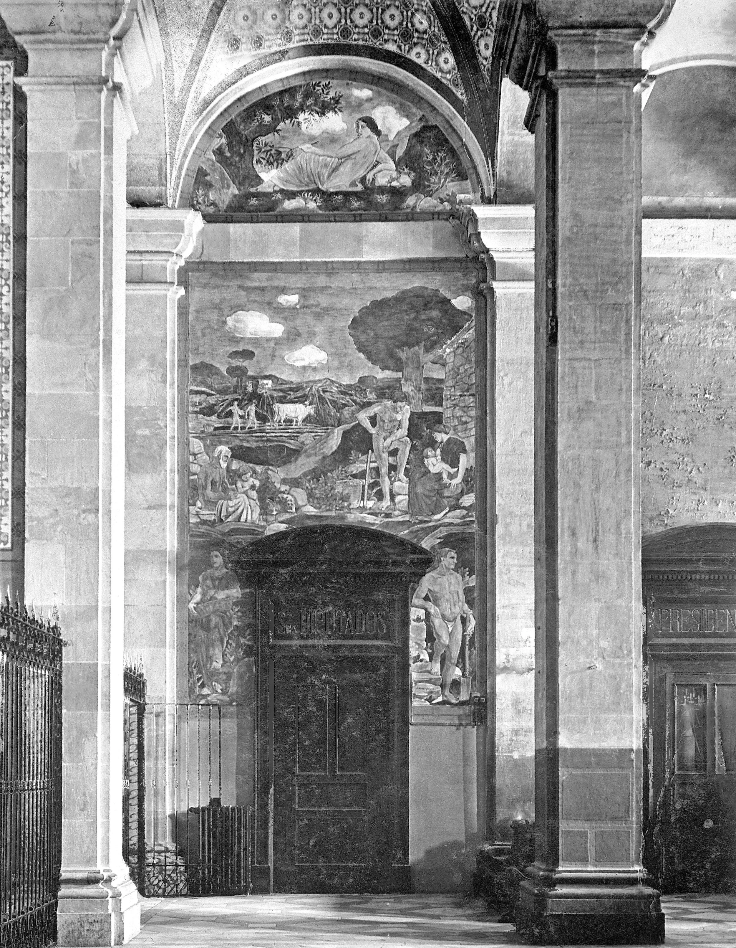 Archive photo of mural in the Palau de la Generalitat, Barcelona.