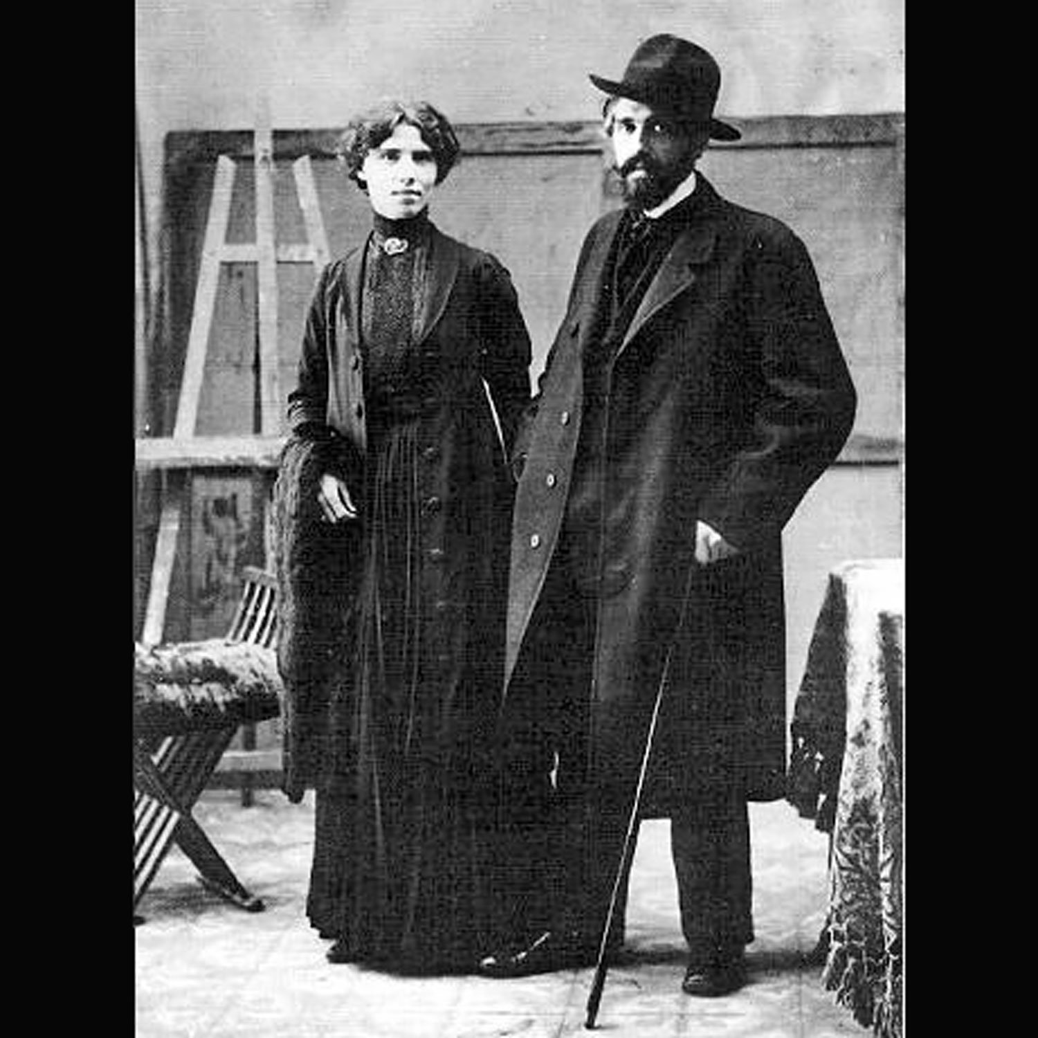 Manolita and Torres-Garcia, Barcelona. 1909.