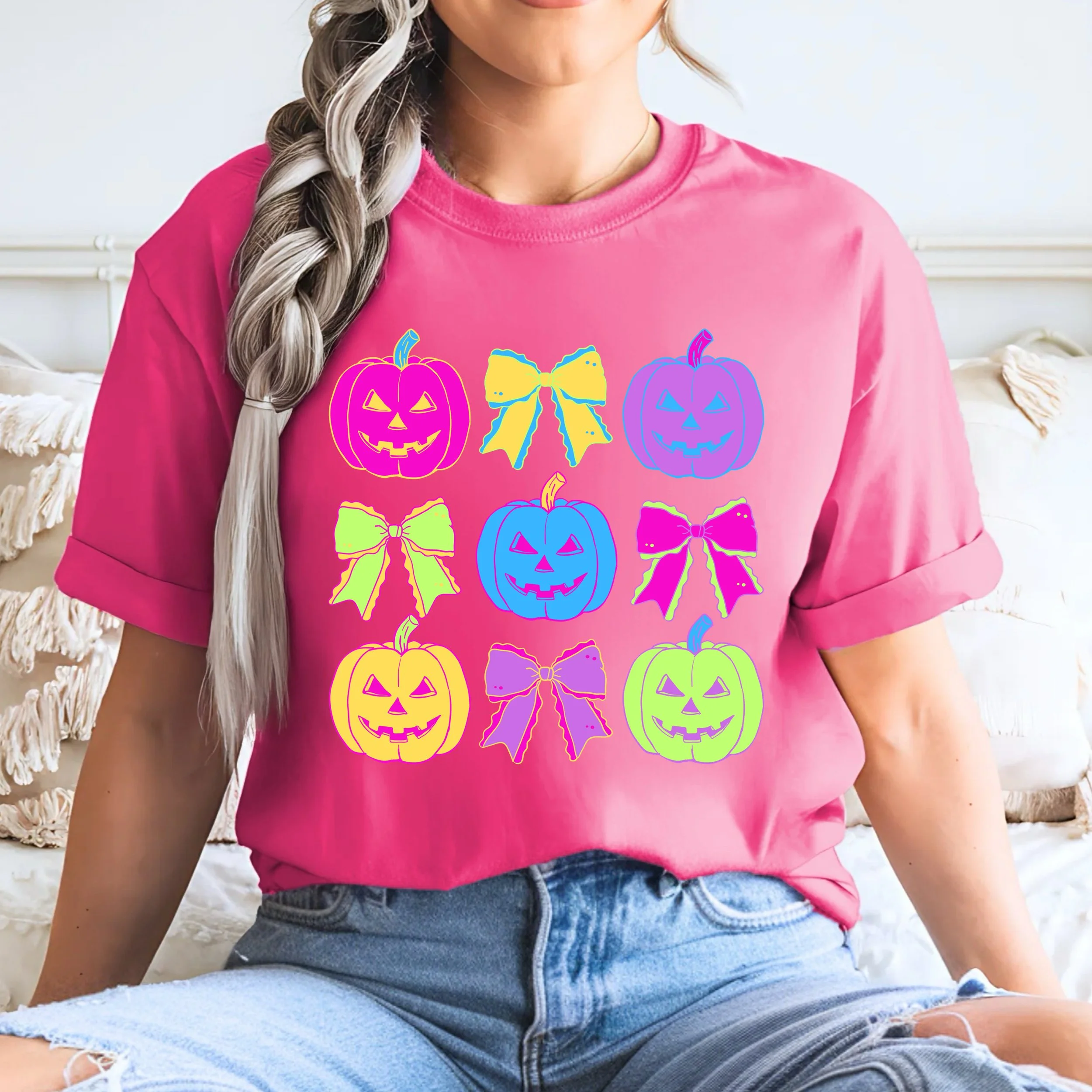 Neon pumpkins