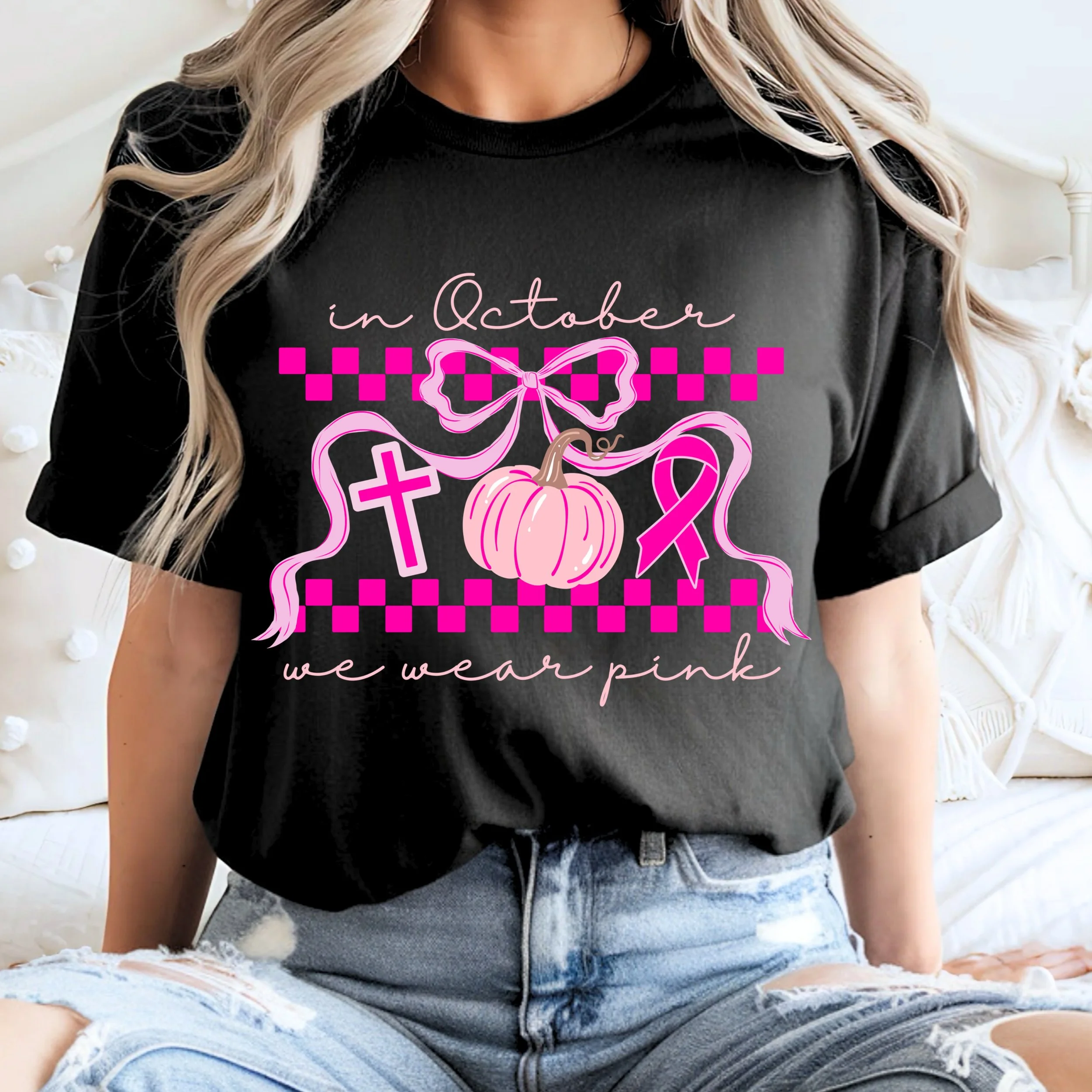 In October: Black CC tee