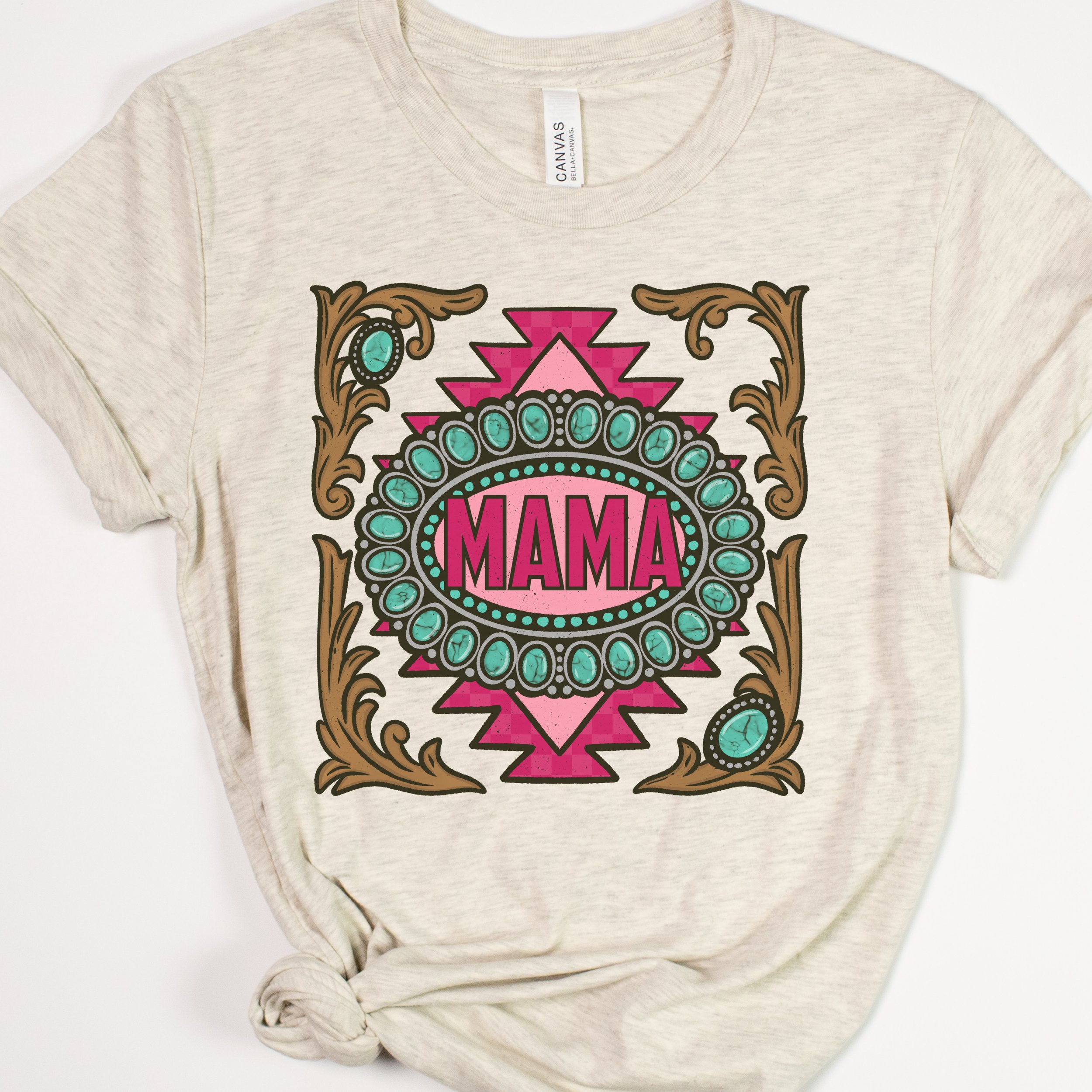 Western mama tooled tee