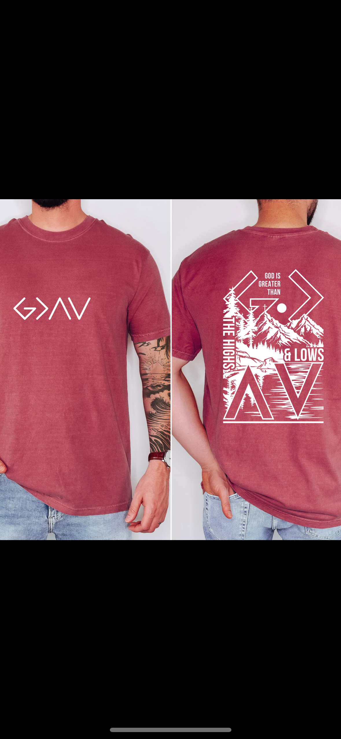 God is Greater than the Highs CC tee