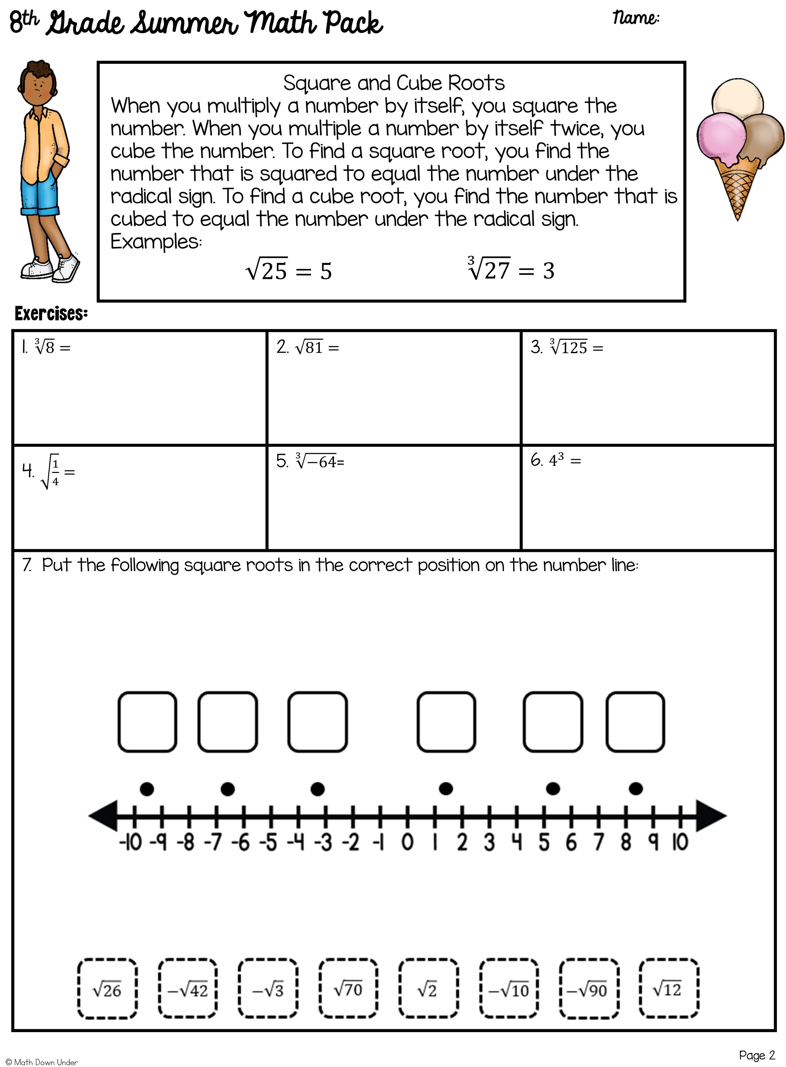 Dive into Fun Learning with Summer Math Worksheets — Math Down Under