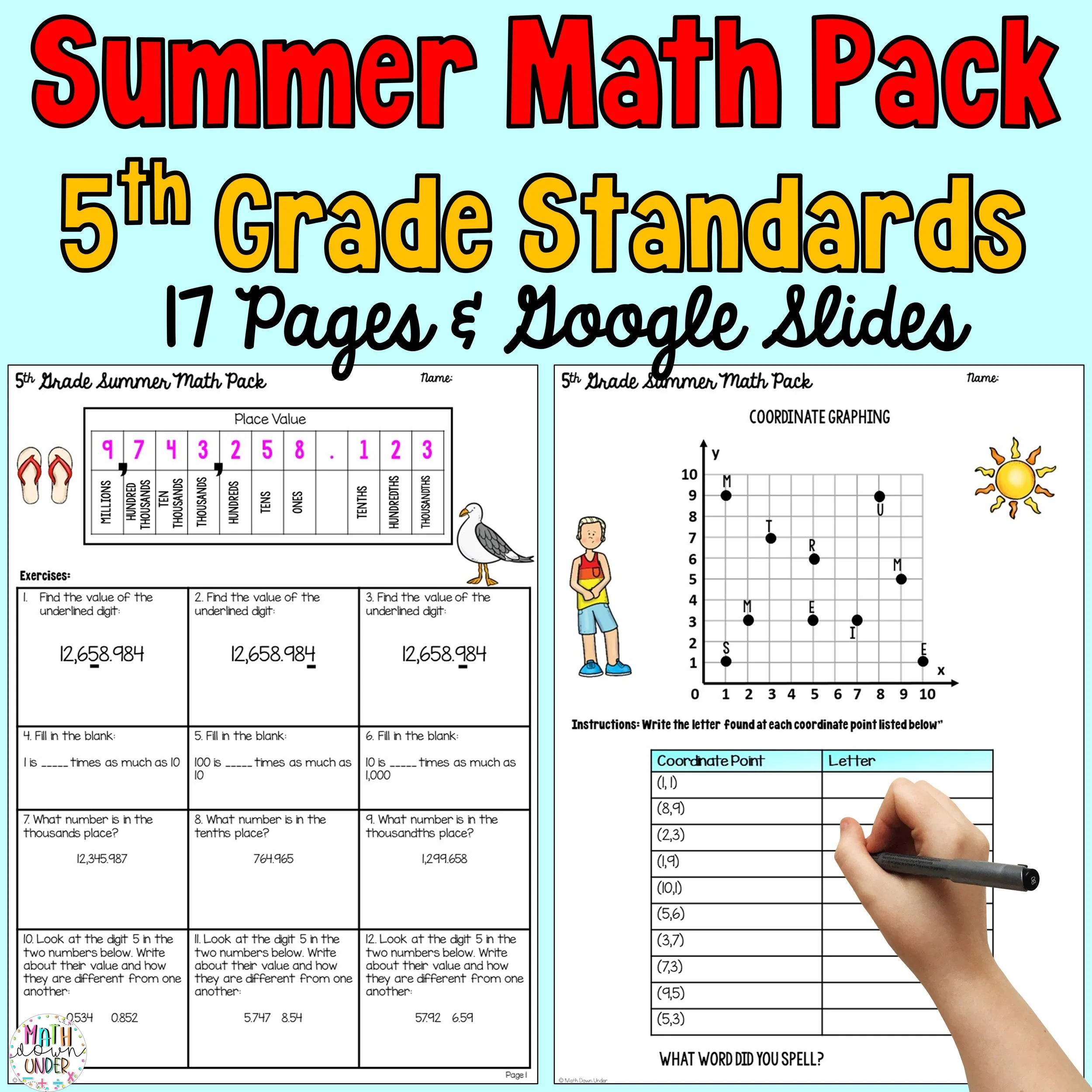Dive into Fun Learning with Summer Math Worksheets — Math Down Under