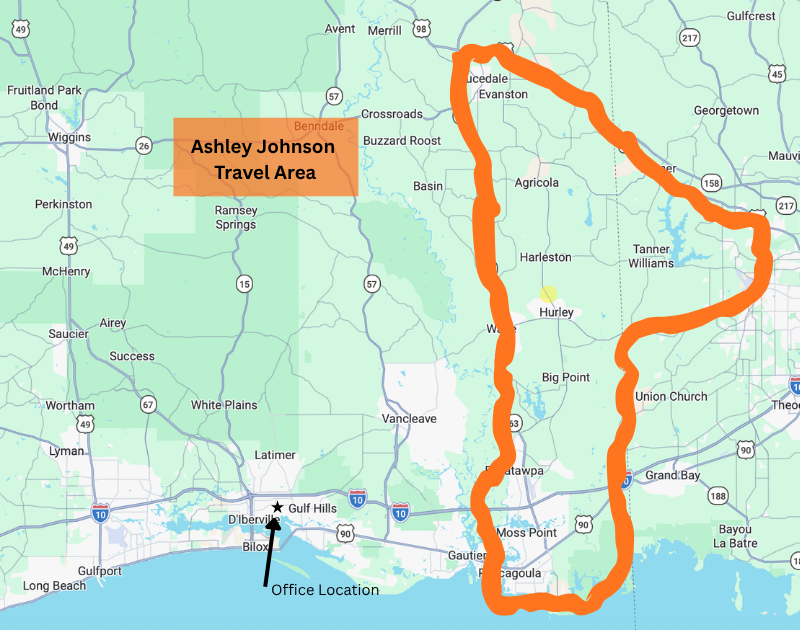 Ashley Johnson home visit travel area