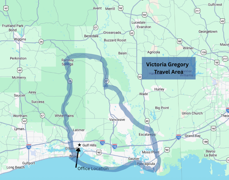Victoria Gregory home visit travel area