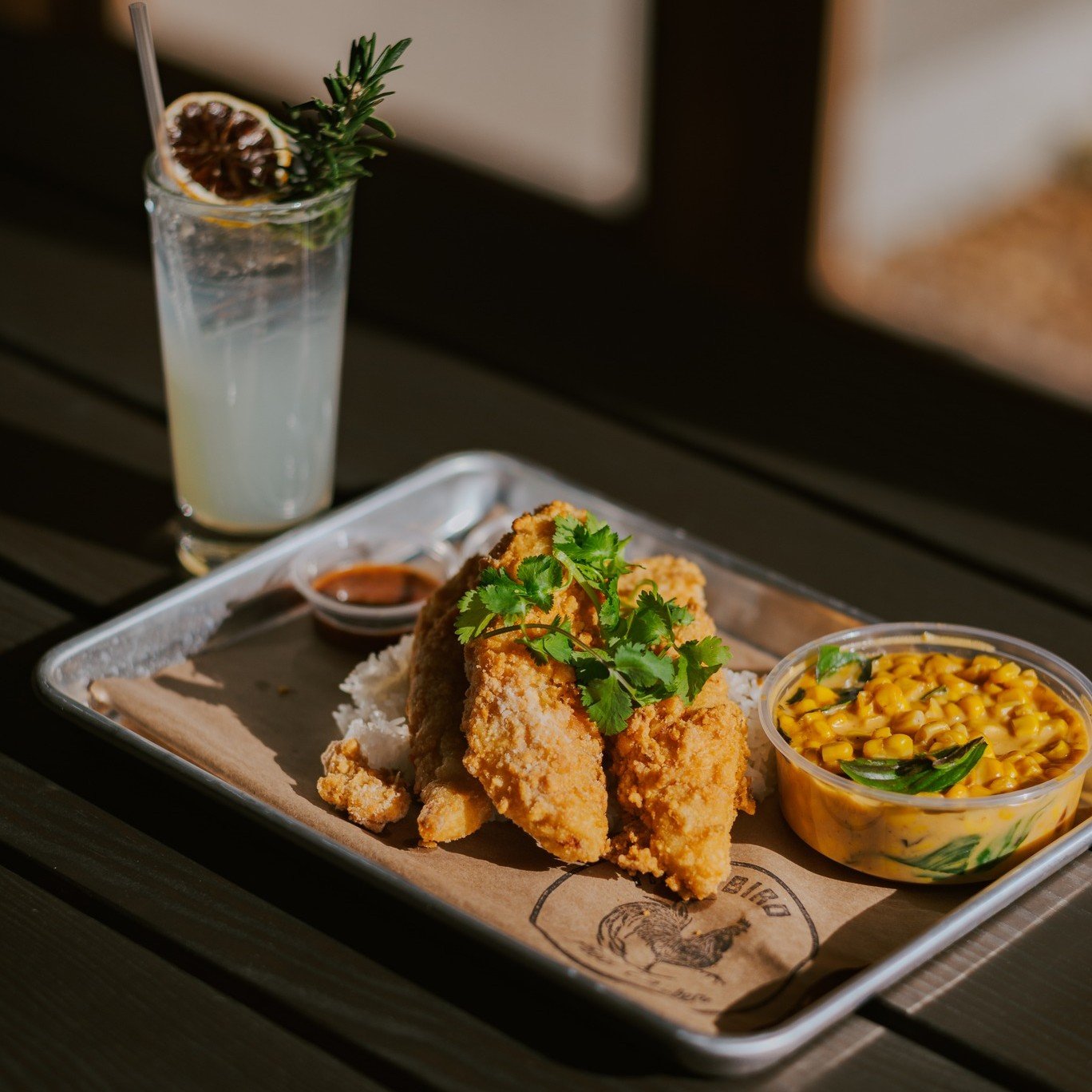 Let's give a shoutout to our neighbors at @thaibirdrestaurant, right here inside @makereadymkt! 🌟 Their delicious fried chicken strips are the perfect pairing for many of our signature cocktails, enhancing the flavors and adding a delightful twist t