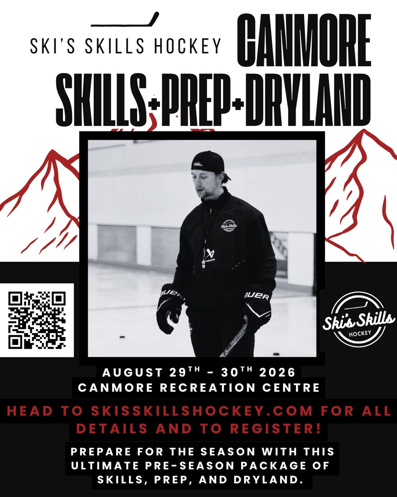 CANMORE SKILLS+PREP+DRYLAND!🏒🗻
-
Join us August 29th-30th in CANMORE for the ultimate package to prepare you for the season! This camp will focus on pre-season prep and skills. Things like game-like timing, situations, hockey IQ, and compete to get