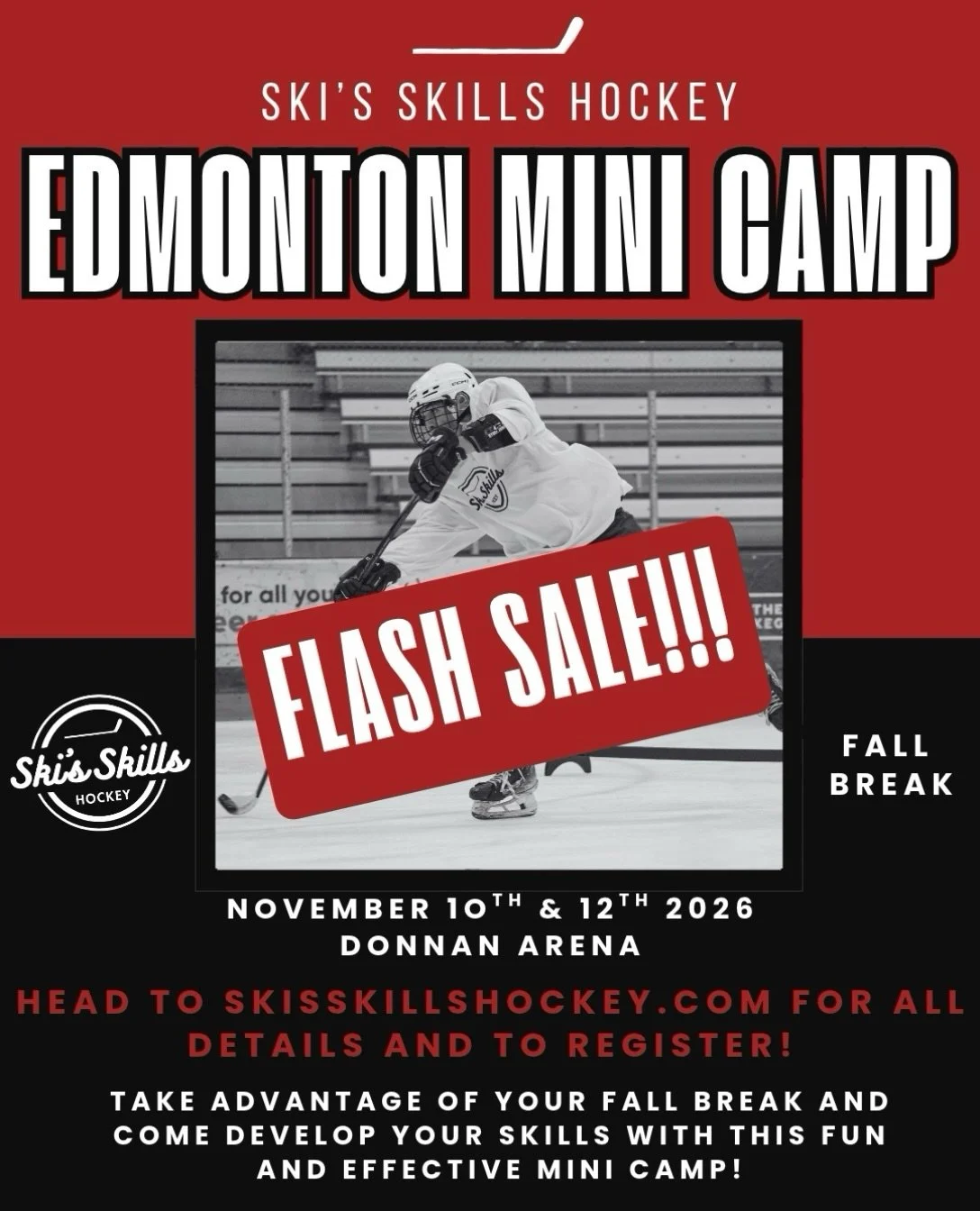 ‼️ON SALE FOR A LIMITED TIME‼️ EDMONTON ELITE MINI CAMP🏒🚨
-
This weekend only, October 16th-18th! Only valid on registrations from those 3 days. Head to skisskillshockey.com (link in bio) to see sale price! Take advantage of your fall break and com