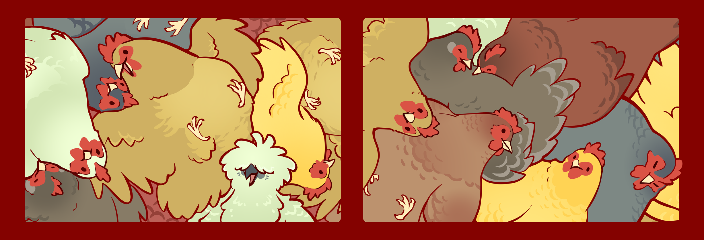 Pillowcase: Chickens (STANDARD)