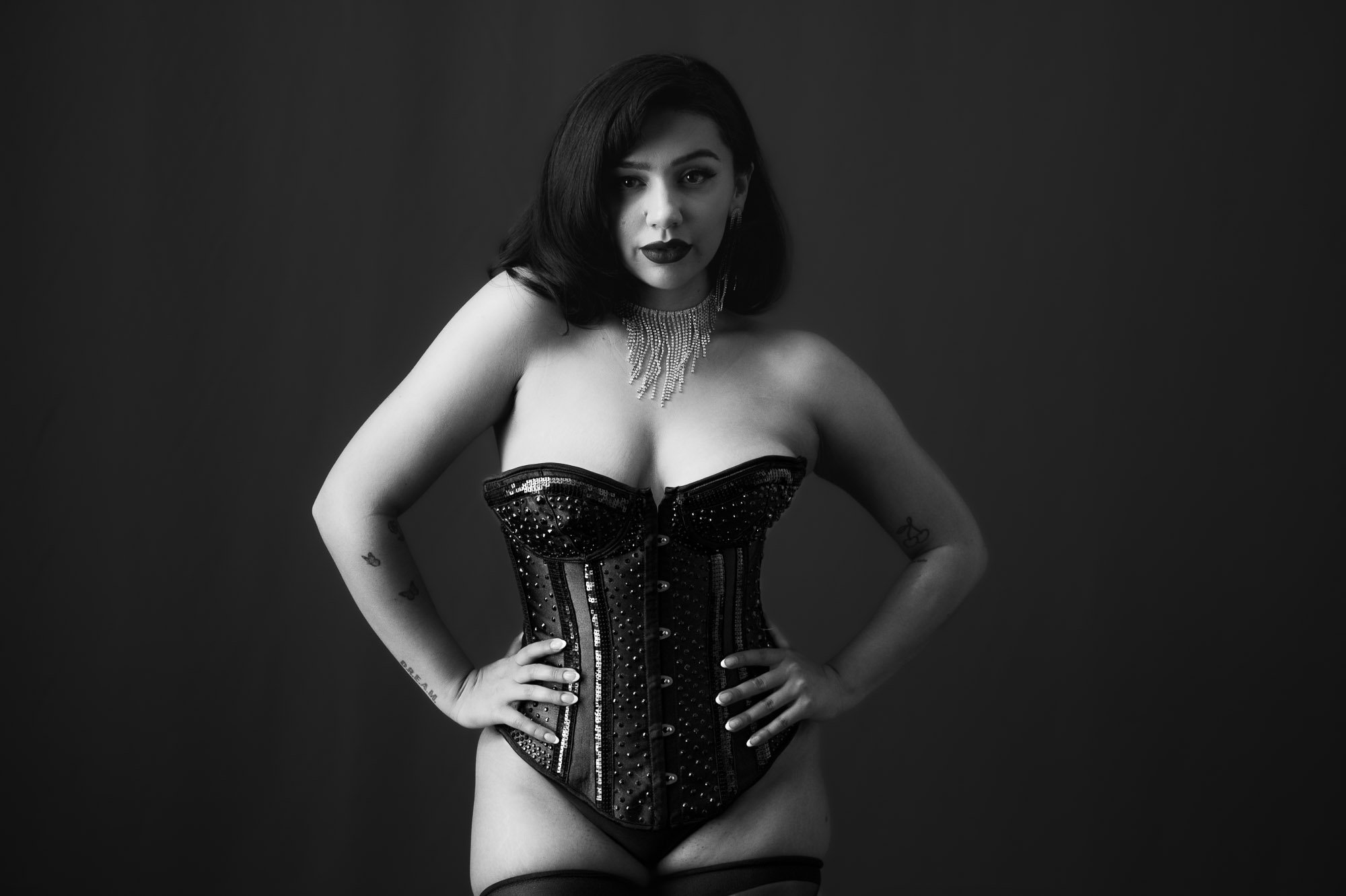 Burlesque performer vintage pinup photography Black Kat Studios Los Angeles