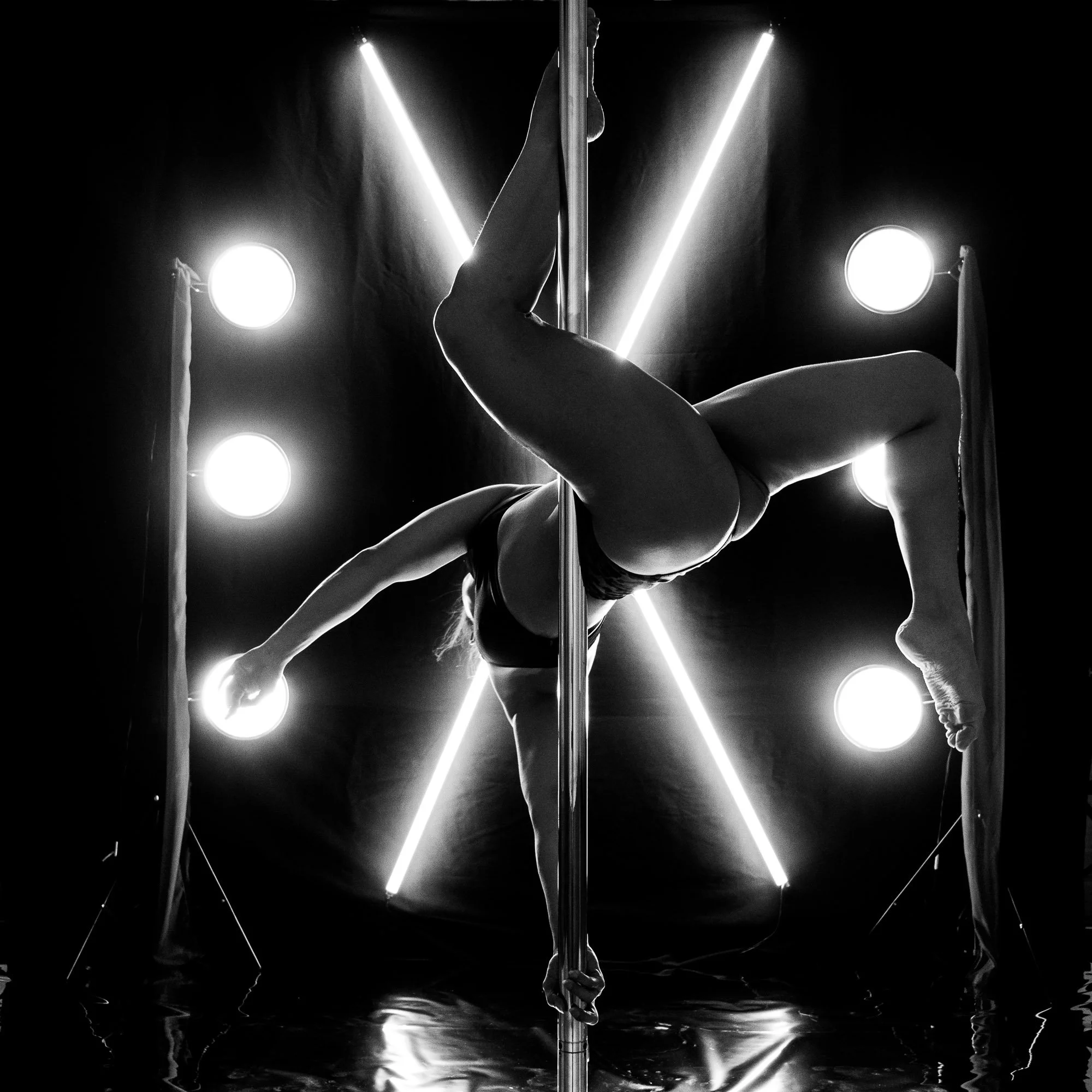 Pole fitness photography Los Angeles Black Kat Studios