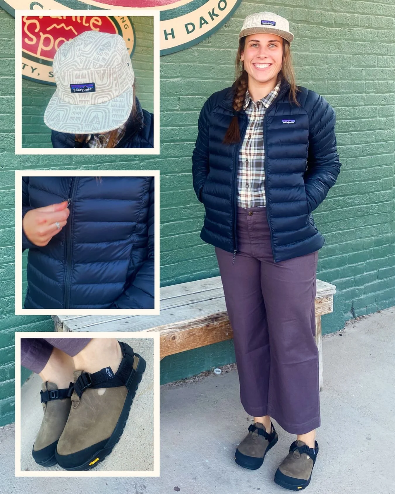 Fall layers done right! 🍂 Jessica&rsquo;s geared up for the season in Toad &amp; Co pants, a Royal Robbins flannel, and her go-to Patagonia jacket and hat &mdash; finished off with Bedrock clogs built for adventure. Stop by Granite Sports and find y