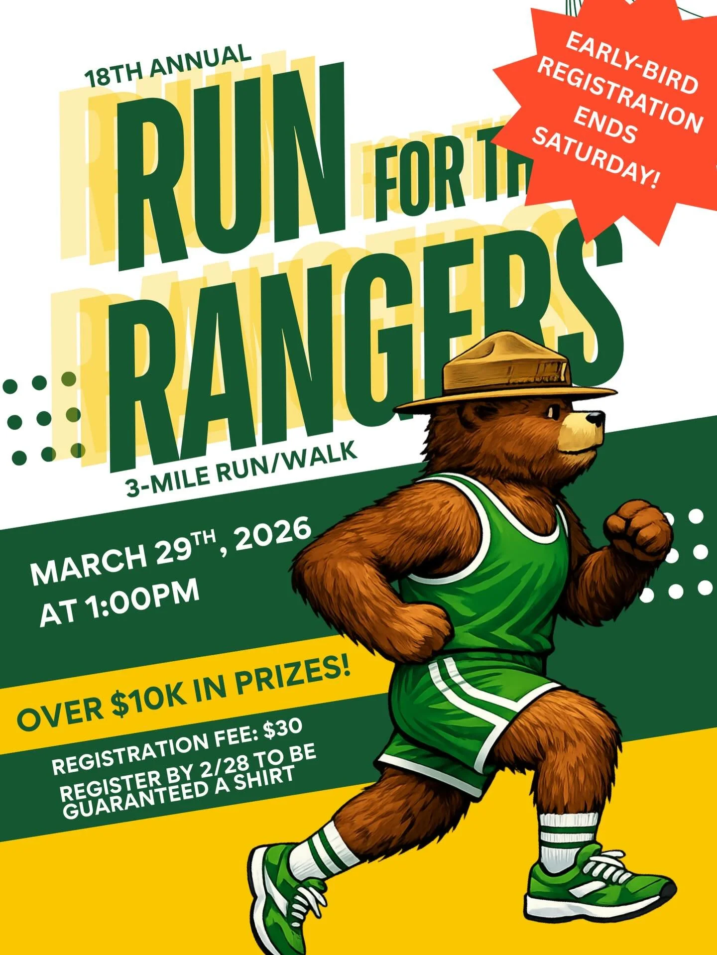 ‼️ EARLY-BIRD REGISTRATION ENDS AT MIDNIGHT ON SATURDAY! ‼️ If you want to make sure you get a t-shirt in your size, make sure you register before the end of the month! After that, t-shirts will be handed out on a first-come, first-serve basis at che