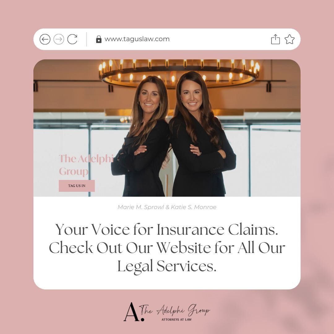 Protecting your rights as a policyholder is our top priority. 

Visit www.taguslaw.com to explore our range of legal services for first party insurance claims and see how The Adelphi Group can assist you today.

#tagusin #theaelphigroup #beyourvoice 