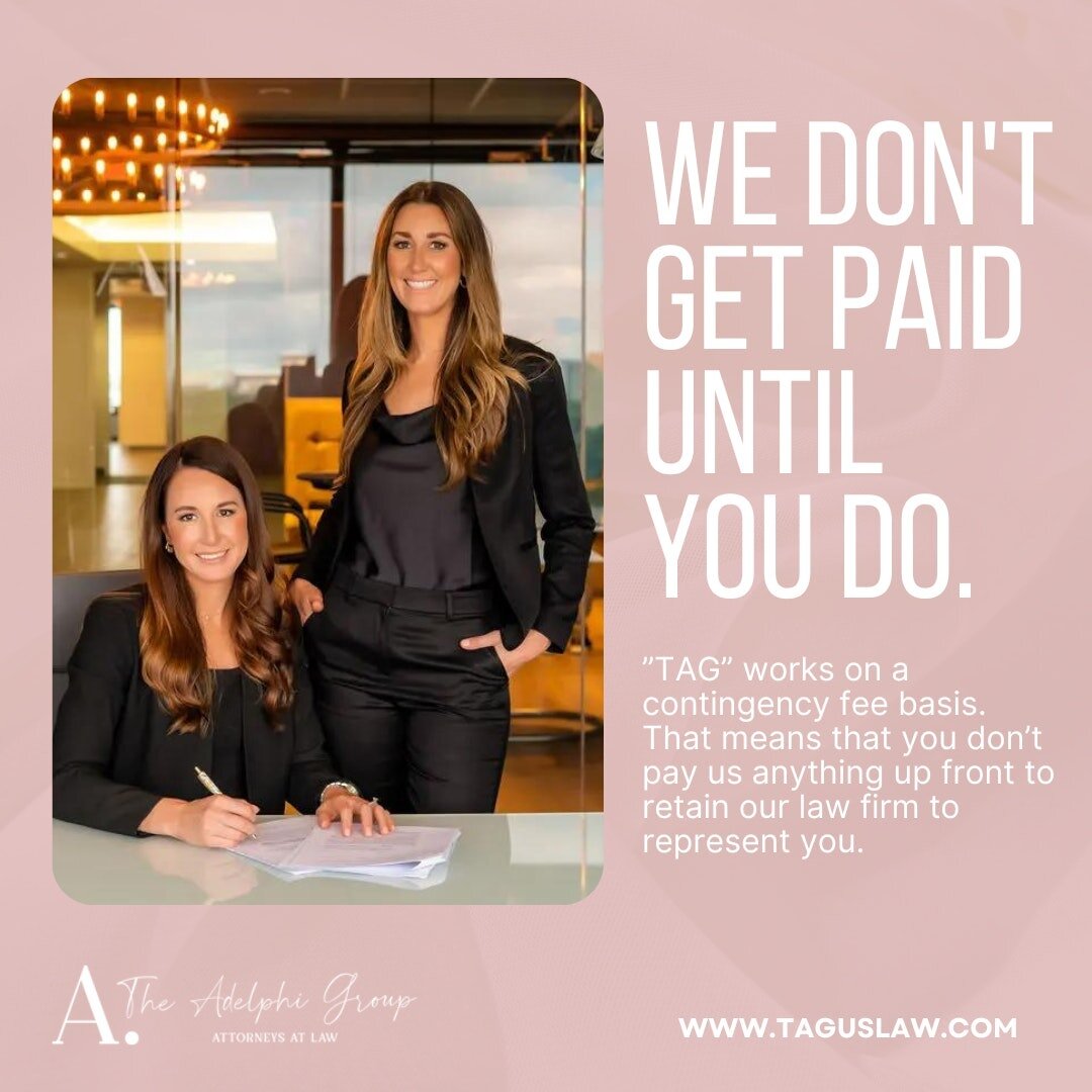 Get the representation you deserve without upfront costs: The Adelphi Group works on a contingency fee basis, which means you only pay when we win your case.

Call now to get the compensation you deserve.
Call ☎️(407) 705-3535 

#tagusin #theaelphigr