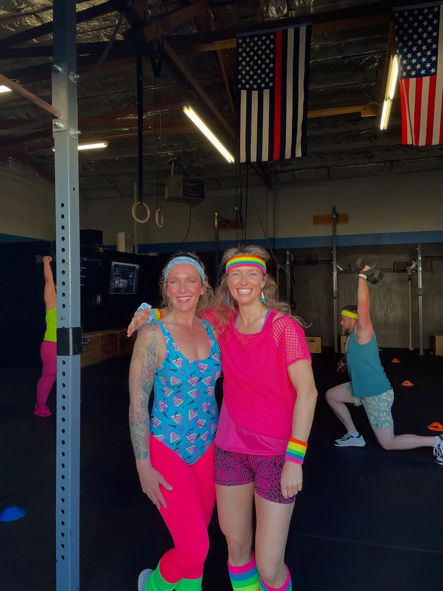 80s theme @rubiconfit with @86_carajane &amp; friends. #crossfitopen