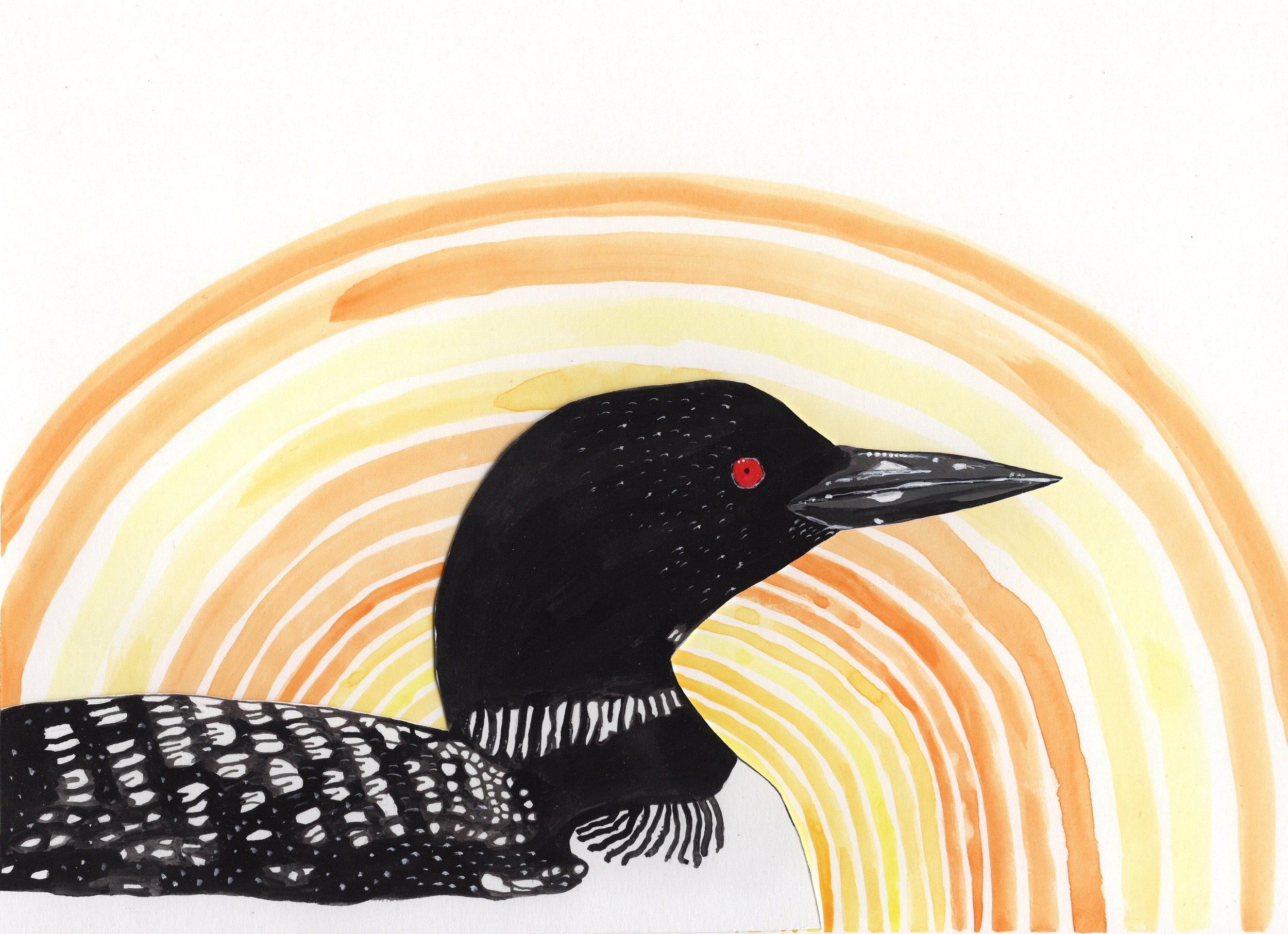  Golden Loon
mixed media