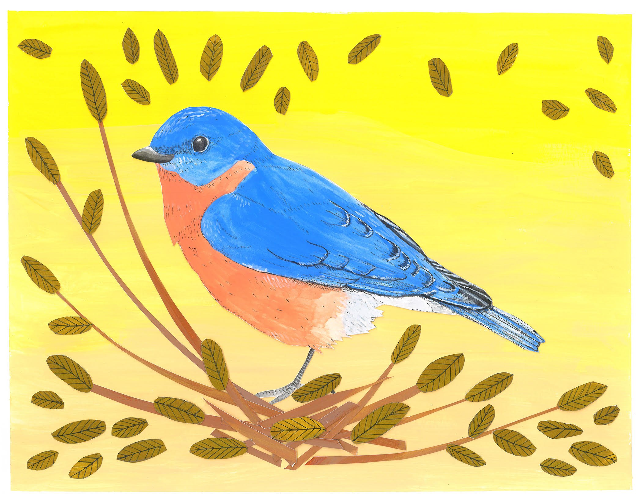  Nesting Bluebird
mixed media