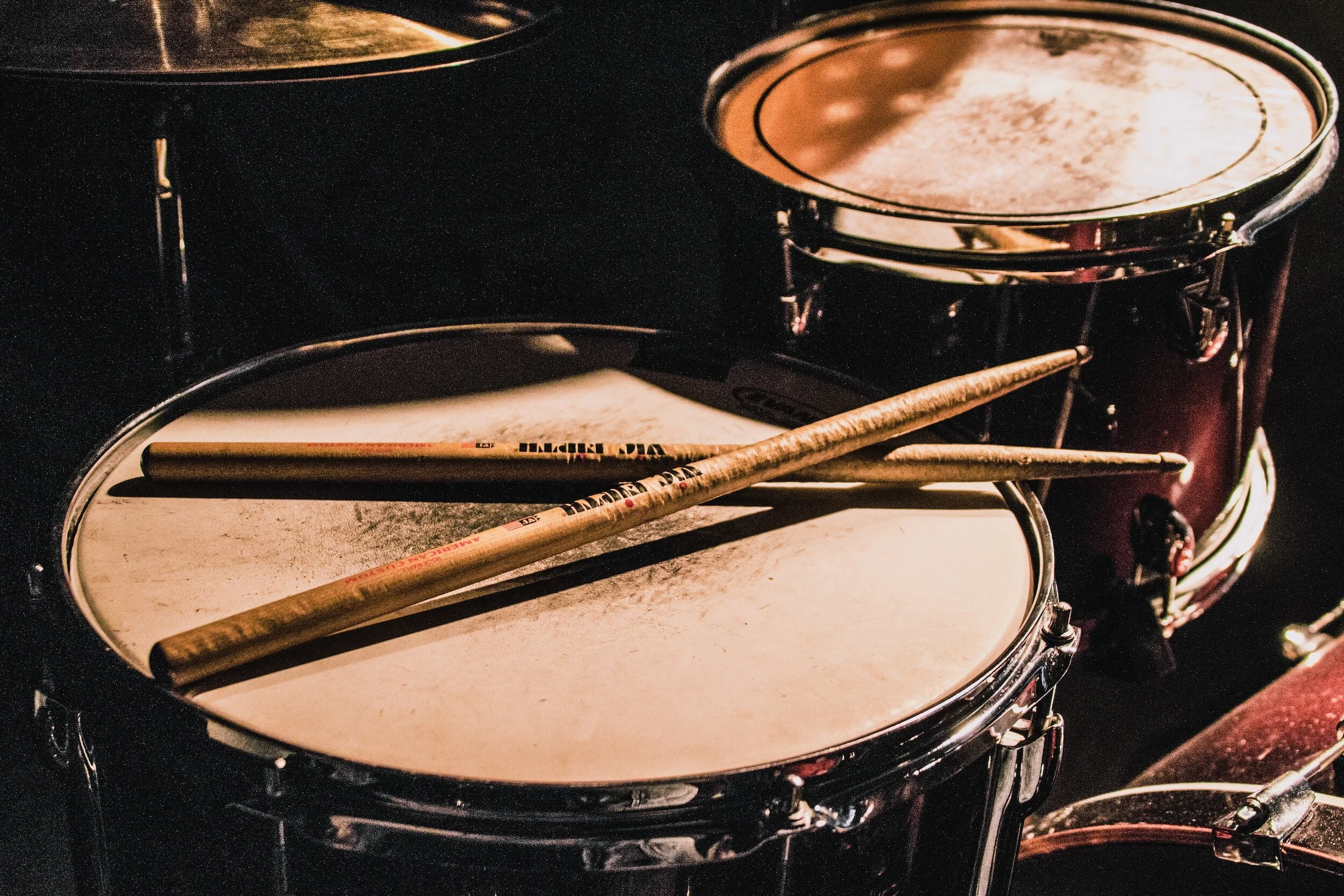 Drum kit, close up