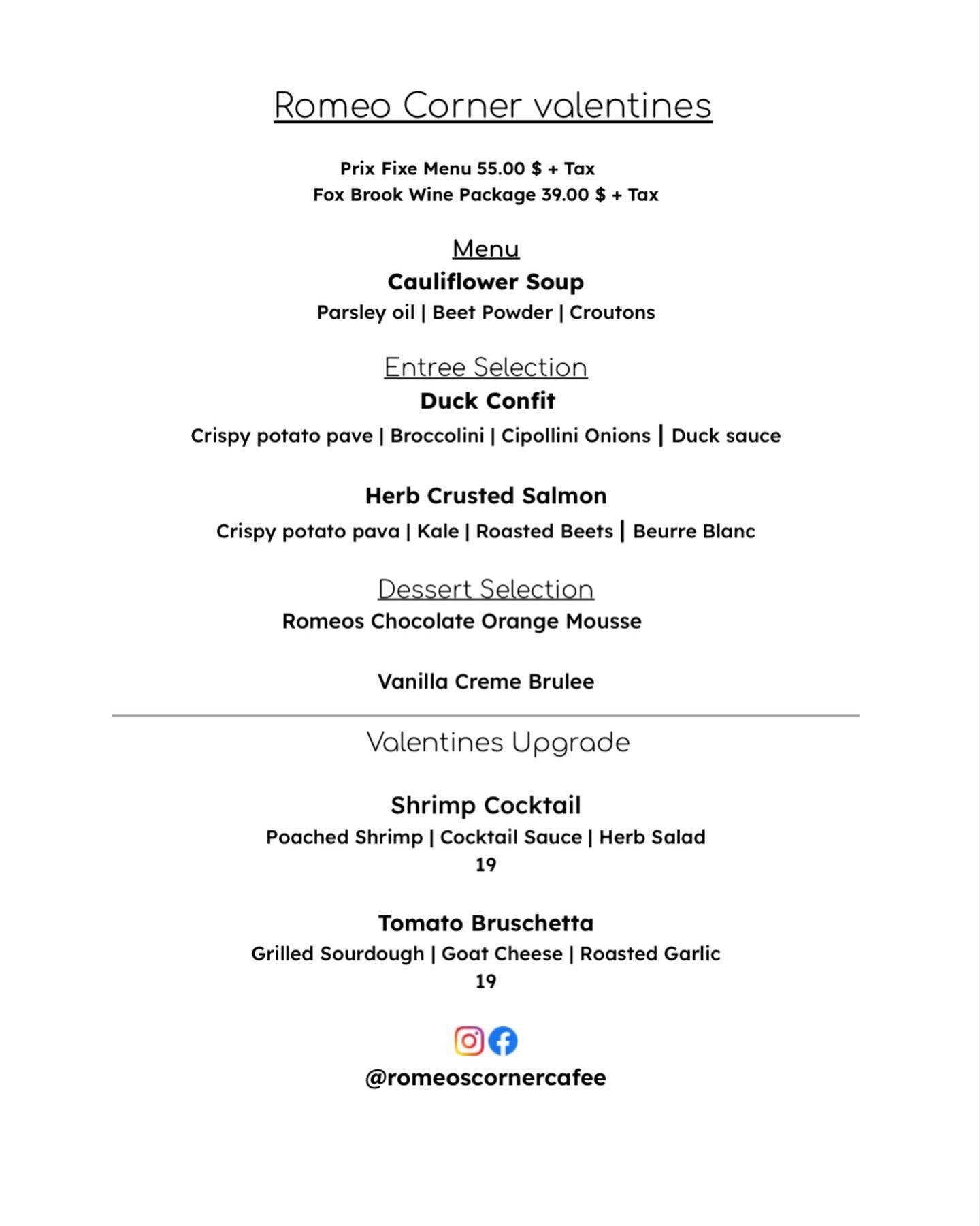 Who&rsquo;s ready for Valentine&rsquo;s Day? We sure are! Join us for our special valentines menu! Reserve now!