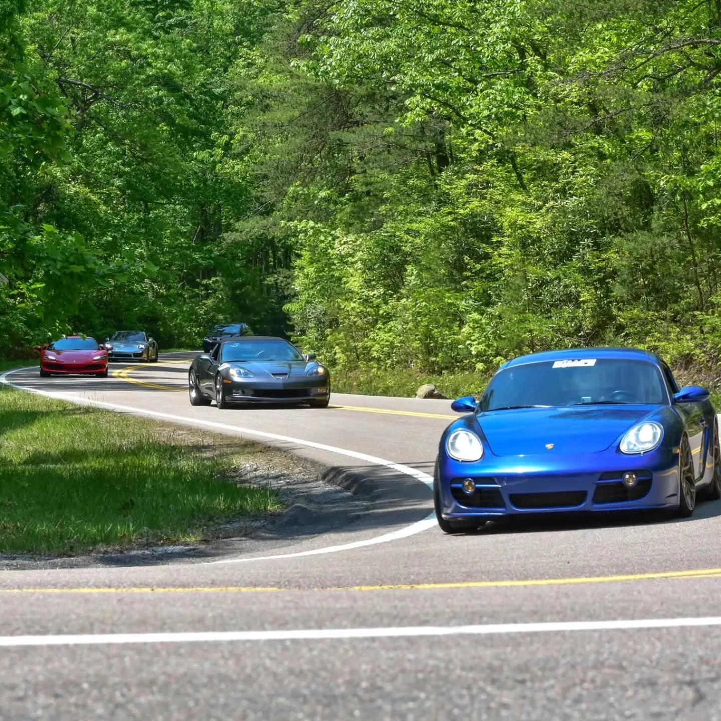 Some of group 3 on the Snake 421 from Bootlegger's Mountain Mayhem 3!

🏎 @987caymansg
🏎 @johnkipkish

#rollmodelscarclub #porschecayman #corvette #ferrari #911