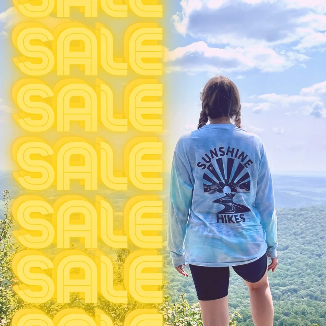 🚨End of year sale!! 💸

Sunshine Hikes long sleeve tee now $25!! Limited qty &amp; sizes available (Small, Medium &amp; Large).

Visit www.sunshinehikes.com to purchase 
[ 🔗 in bio ]

#mindfulhiking #tyedye #sunshinehikes #supportsmallbusiness #phi