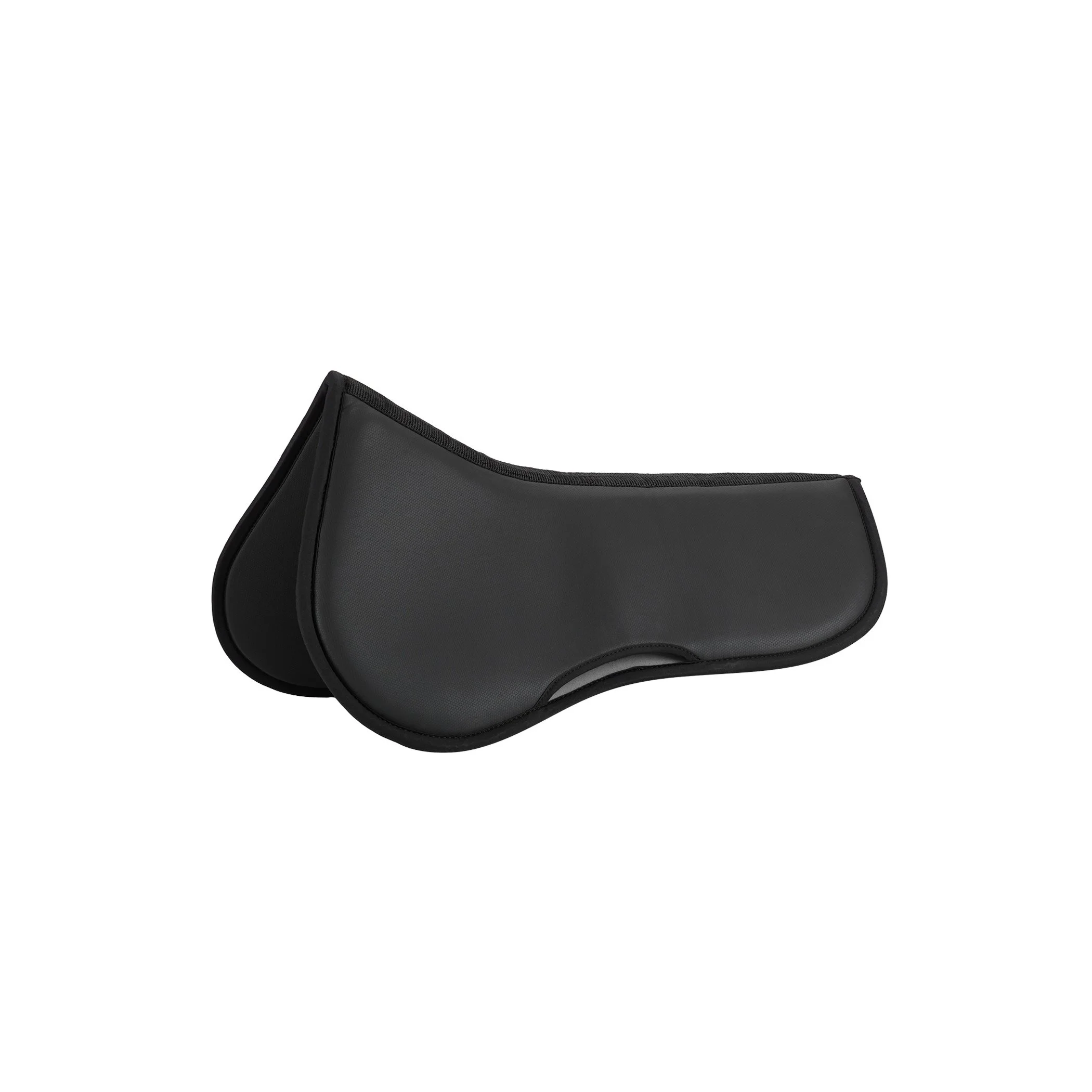 Essential Half Pad with Shims: Featuring a memory foam top, an impact-absorbing bottom layer, non-slip outer materials, and an adjustable shim system for customized fit