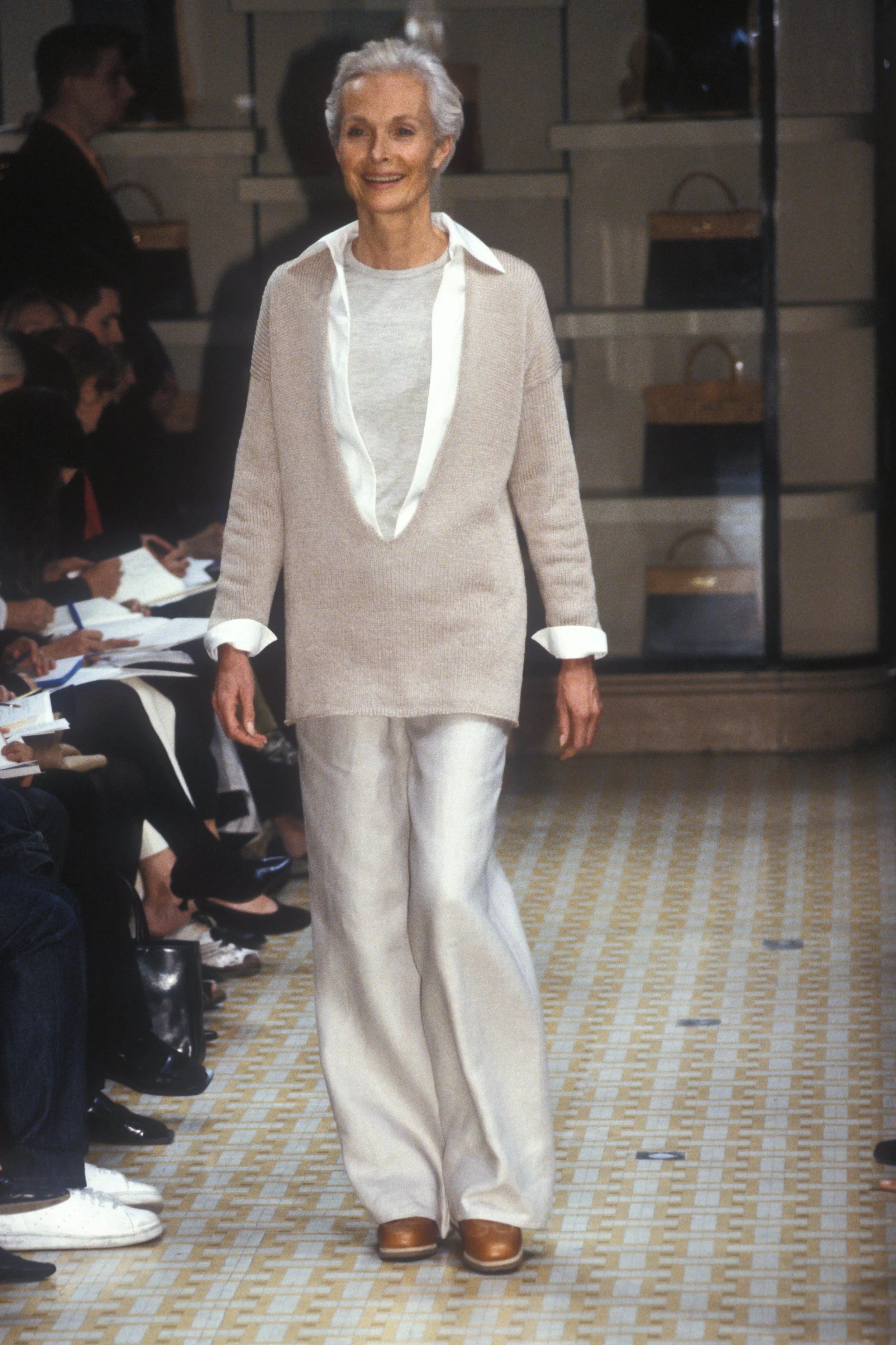 HERMÈS BY MARGIELA AW2001 WOVEN WOOL AND CASHMERE TOP - トップス