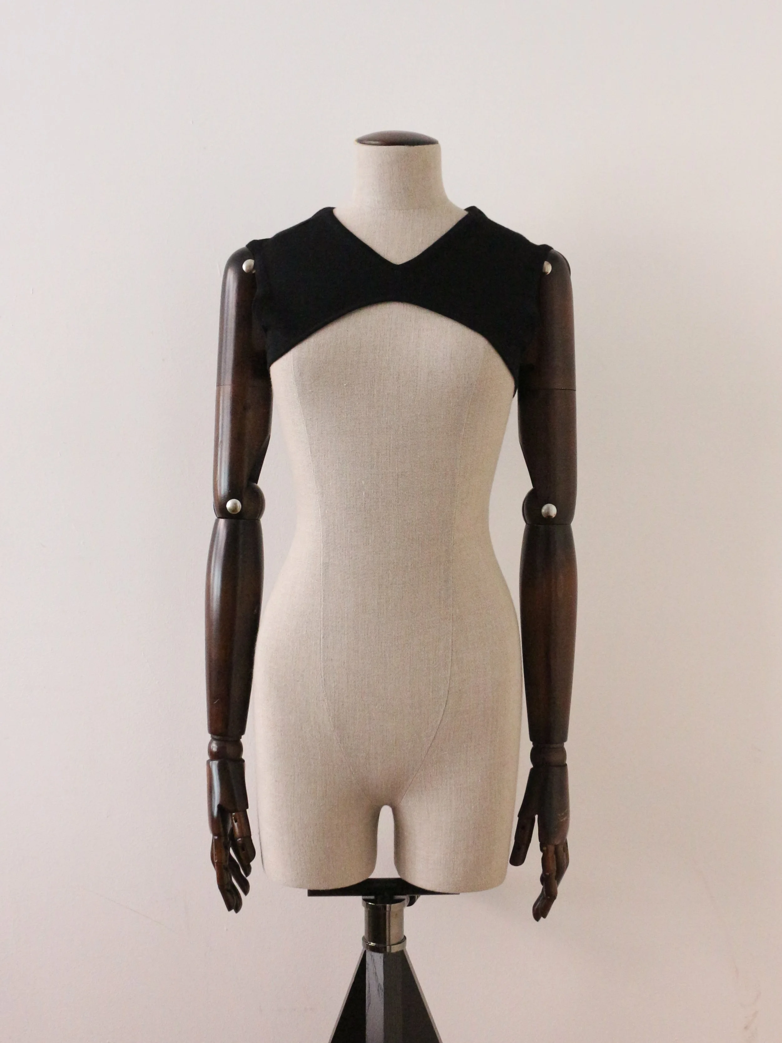 Helmut Lang A/W02 Black Knit Cropped Vest Top