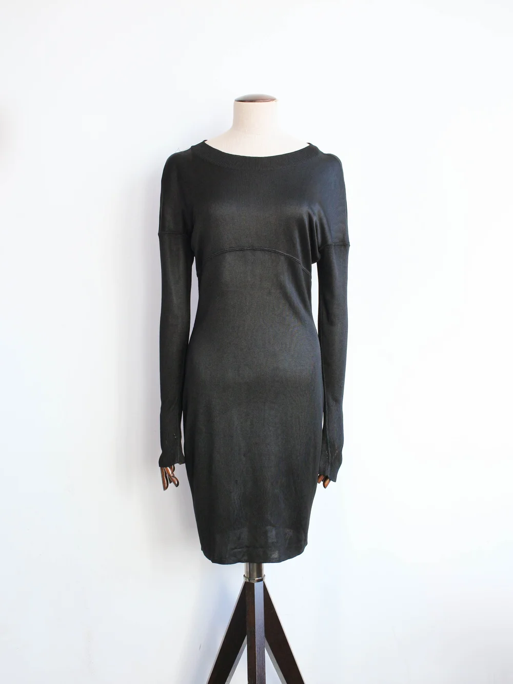 Alaa A/W86 Black Longsleeve Jersey Knit Dress  Un-Natural Selection