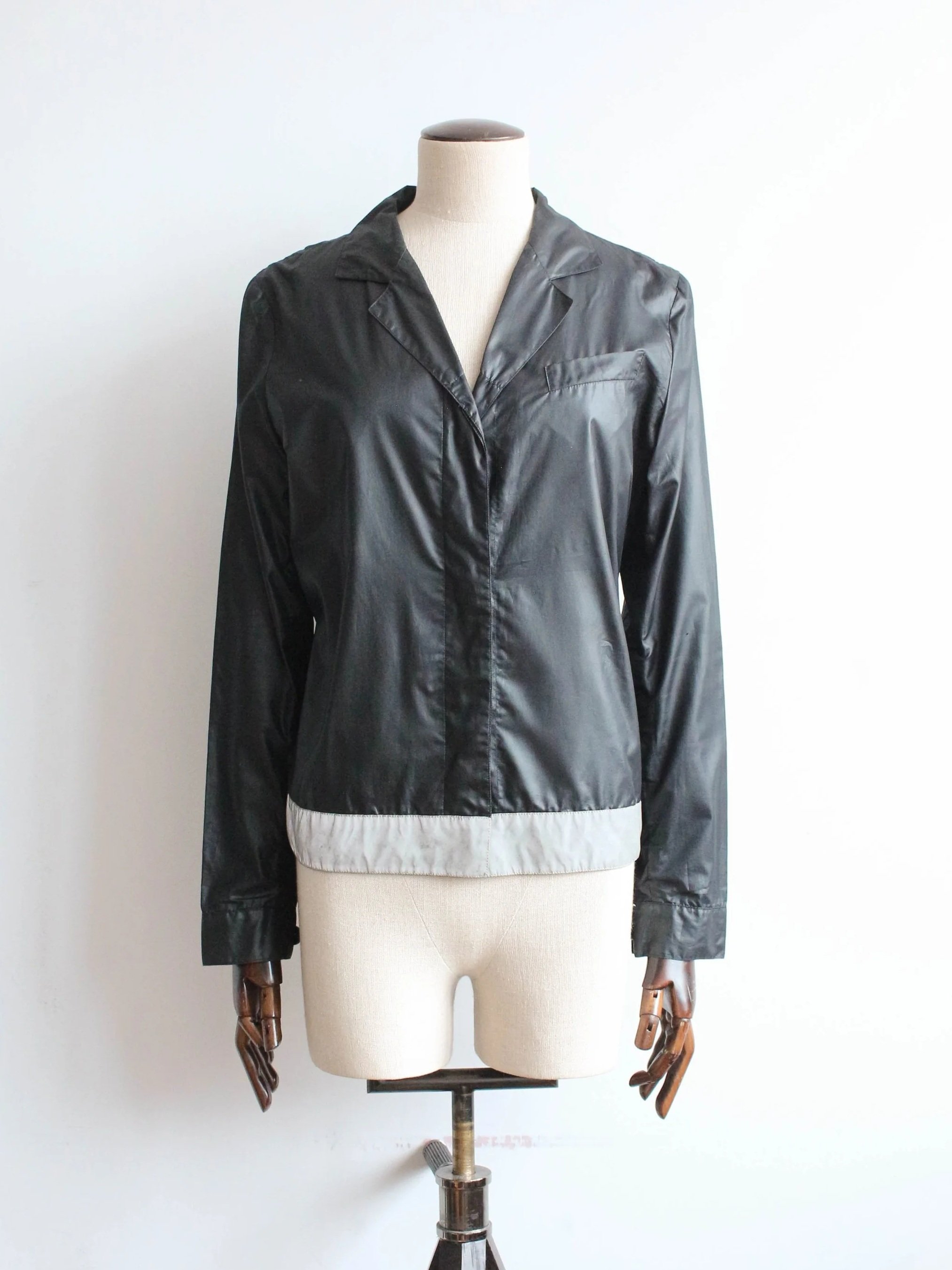 Helmut Lang S/S95 Black Jacket with Reflective Strip
