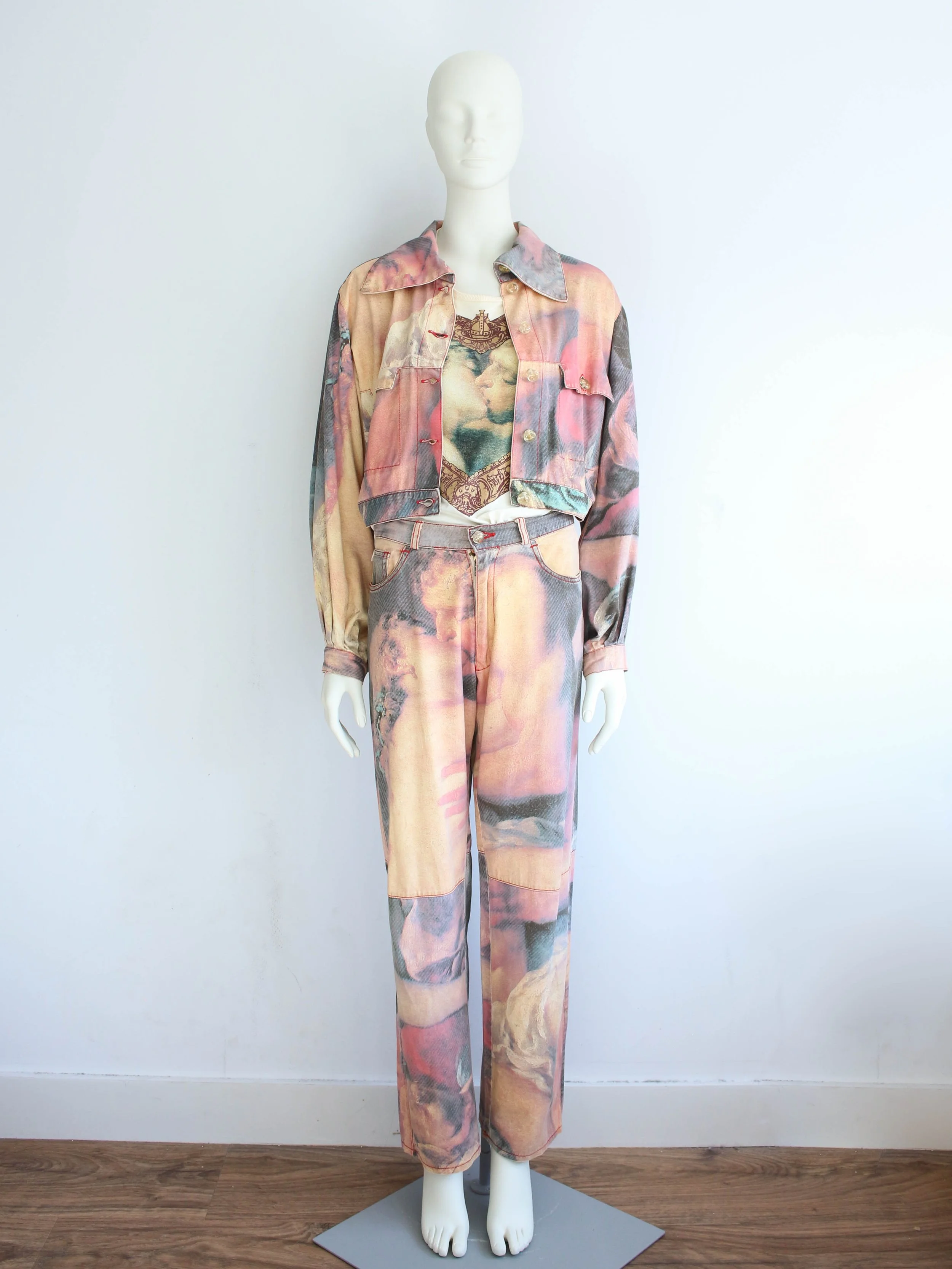 Vivienne Westwood S/S93 'Hercules and Omphale' Boucher Print Denim Set
