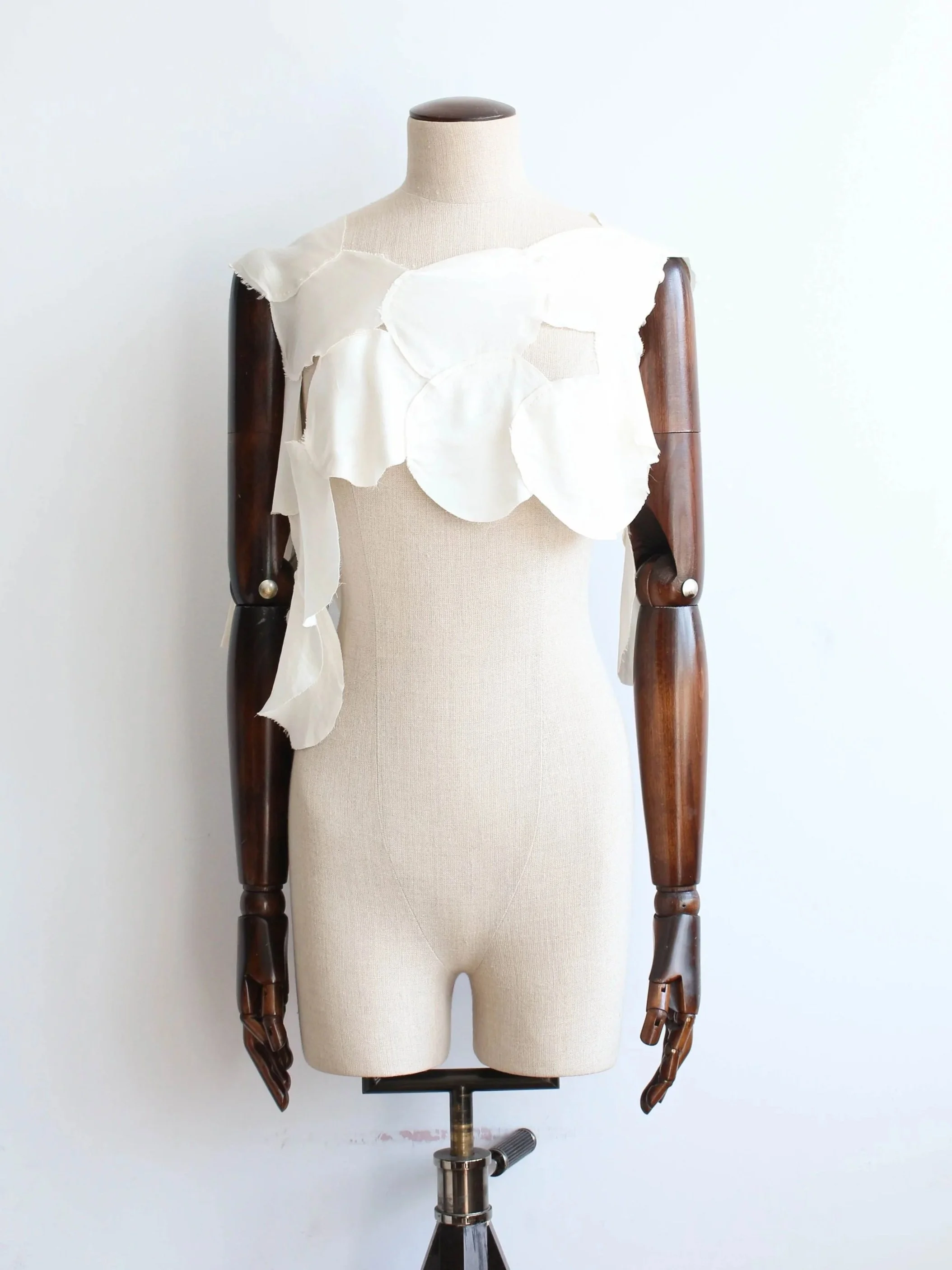 Maison Martin Margiela S/S06 White Silk Patchwork Circle Top
