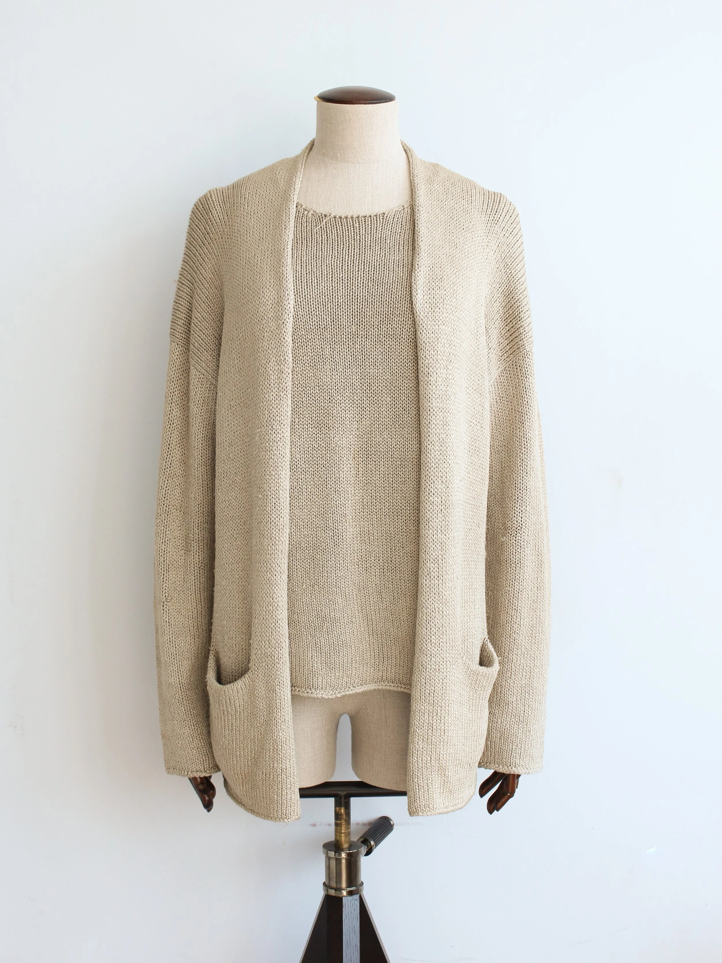 Hermès by Martin Margiela S/S99 Silk Knit Cardigan & Vest Set