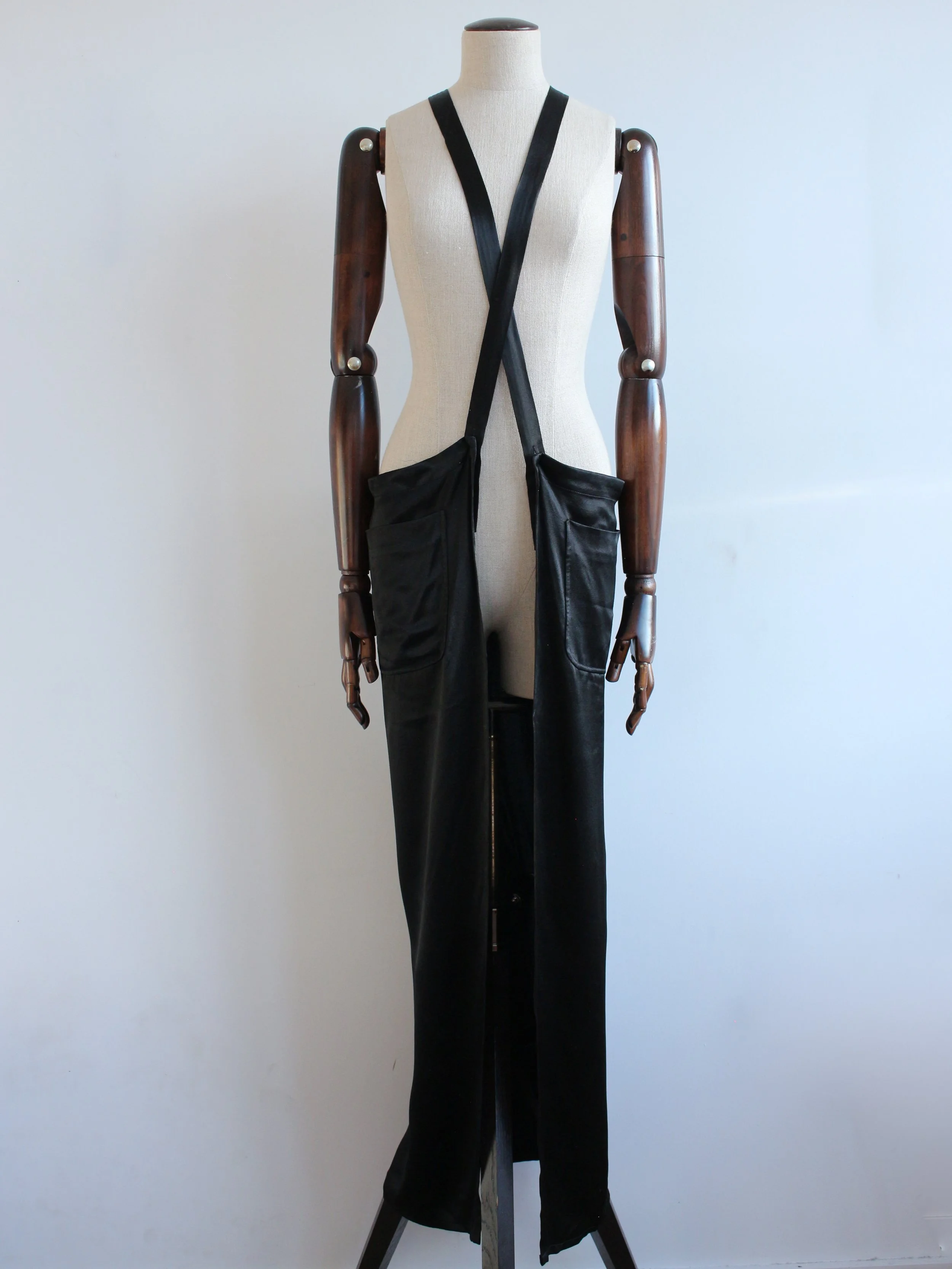 Maison Martin Margiela A/W99 Black Satin Apron
