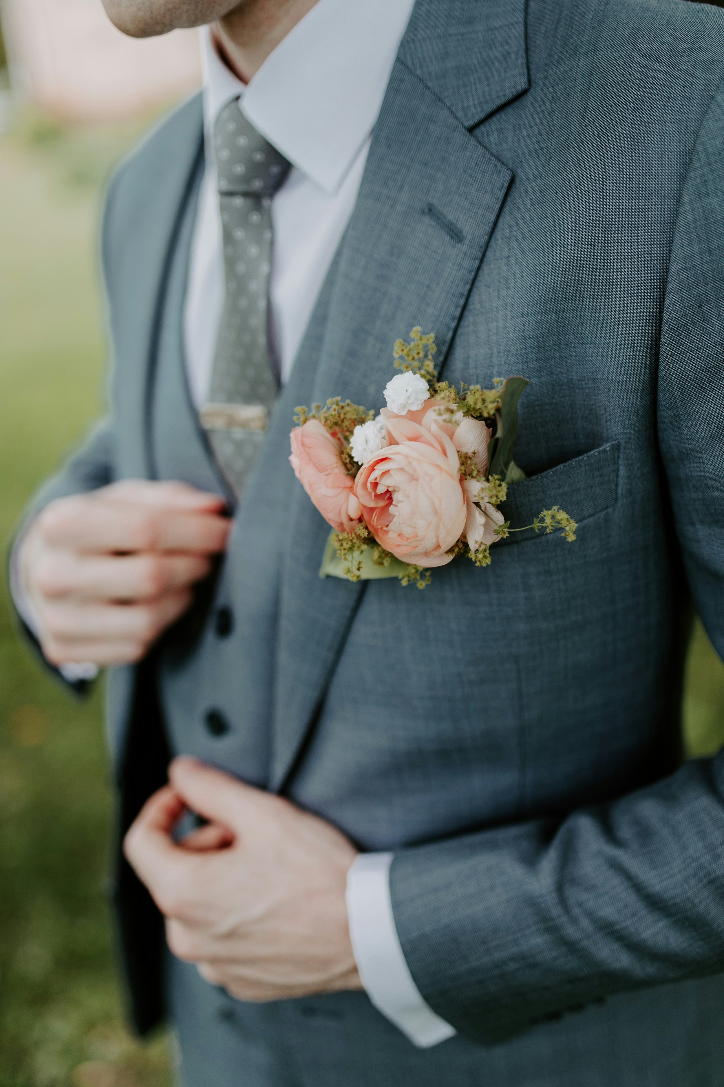 boutonniere or pocket square